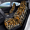 Butterfly Wing Skin White Orange Tiger Print Car Seat Covers-grizzshop