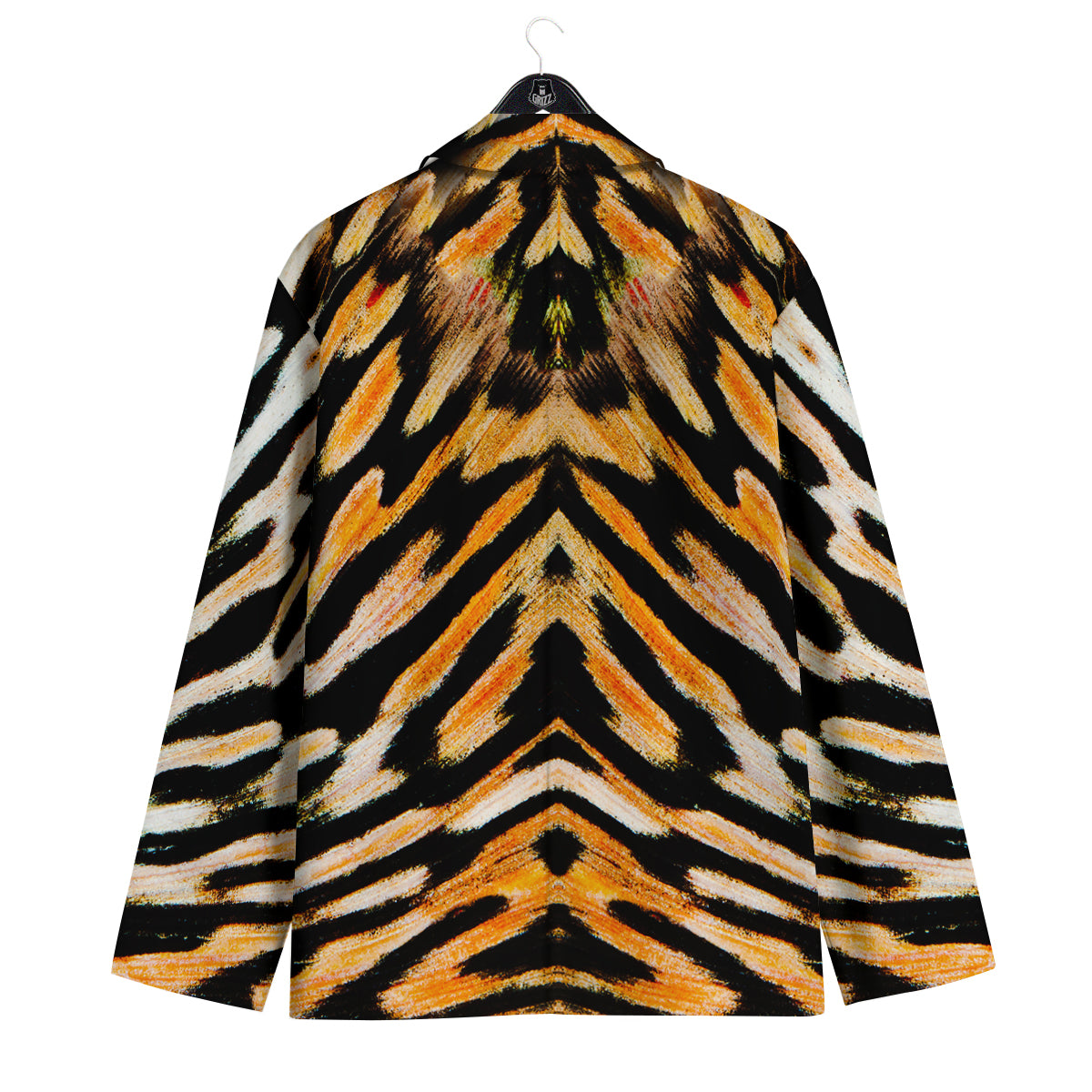 Butterfly Wing Skin White Orange Tiger Print Men's Sport Coat-grizzshop