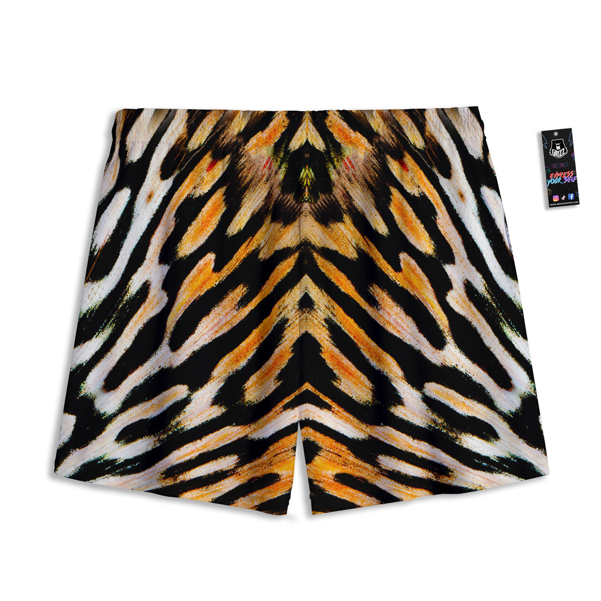 Energy Ice And Fire Print Mesh Shorts