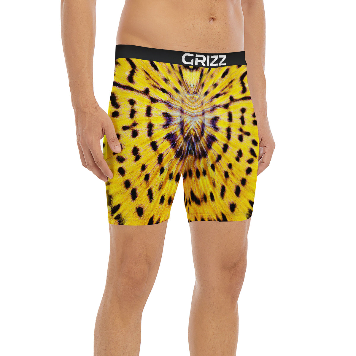 Butterfly Wing Skin Yellow Print Boxer Briefs-grizzshop