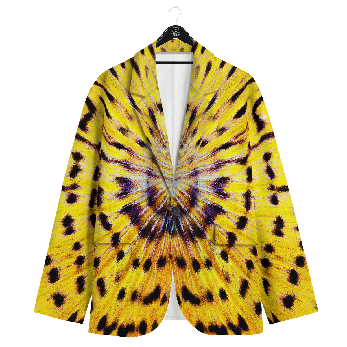 Butterfly Wing Skin Yellow Print Men's Sport Coat-grizzshop