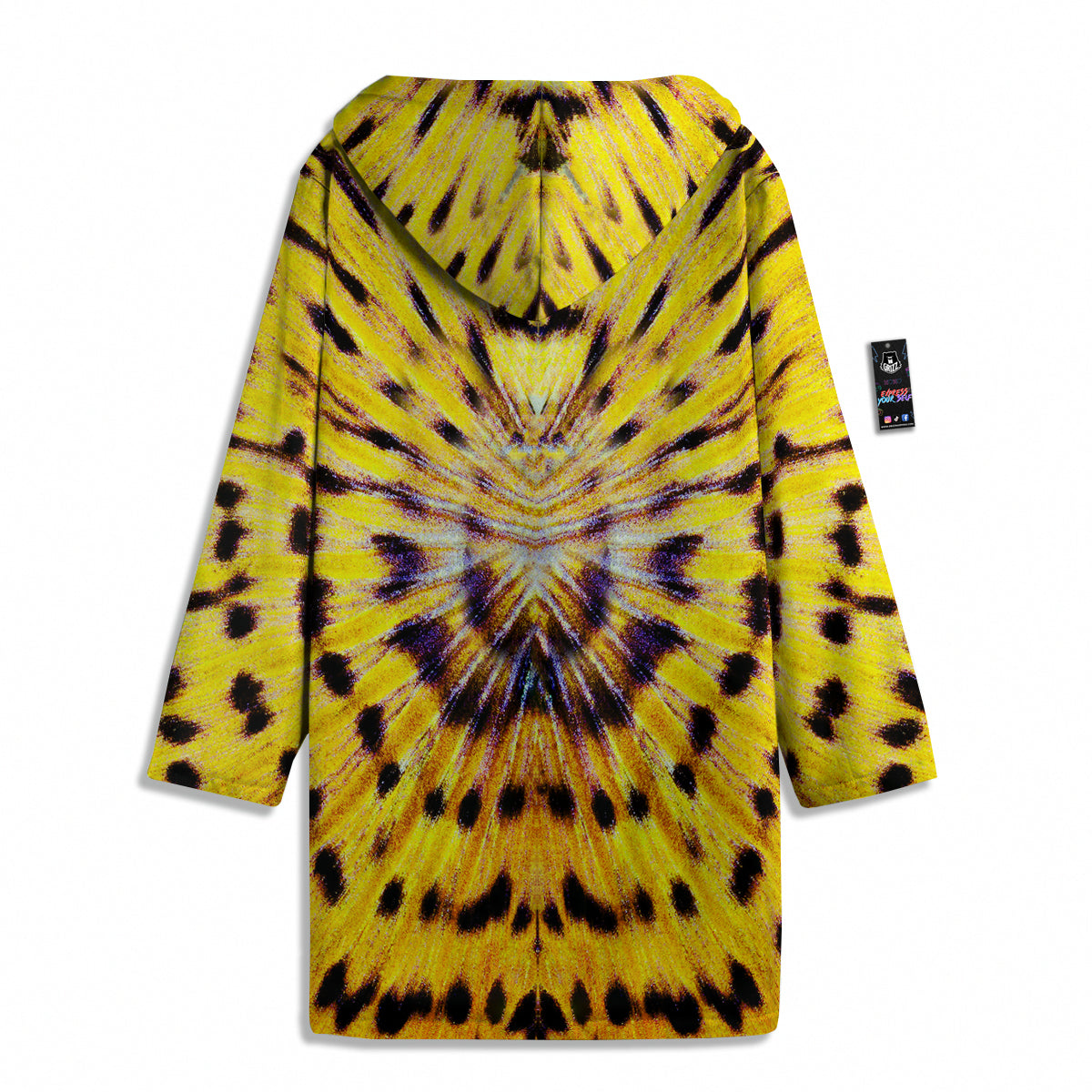 Butterfly Wing Skin Yellow Print Men's Windbreaker Jacket-grizzshop