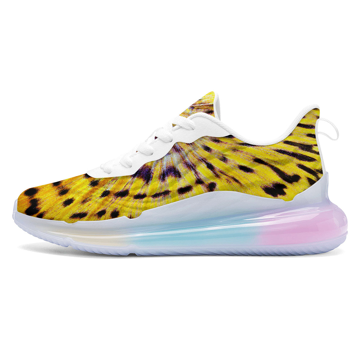 Butterfly Wing Skin Yellow Print Running Sneakers-grizzshop