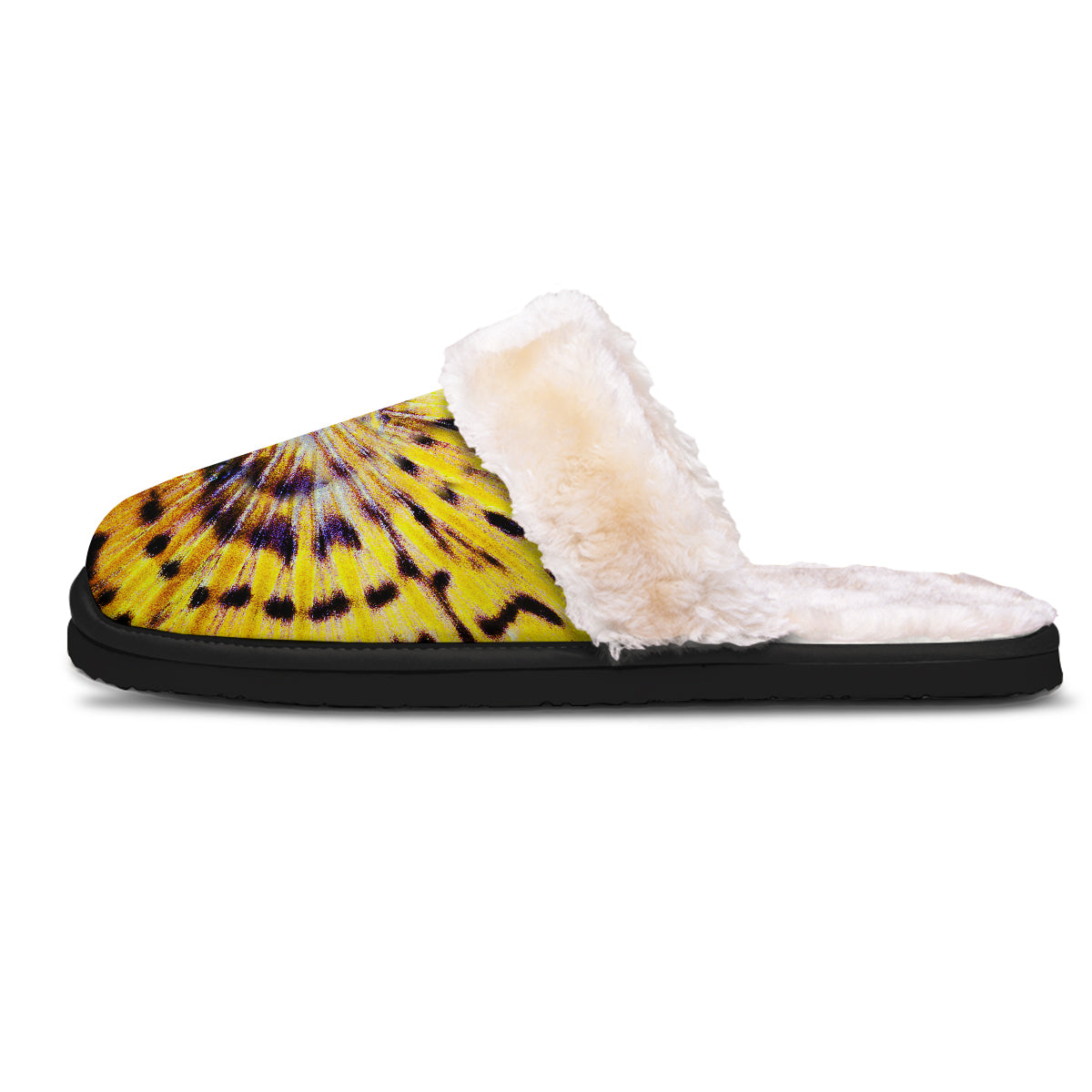 Butterfly Wing Skin Yellow Print Slippers-grizzshop