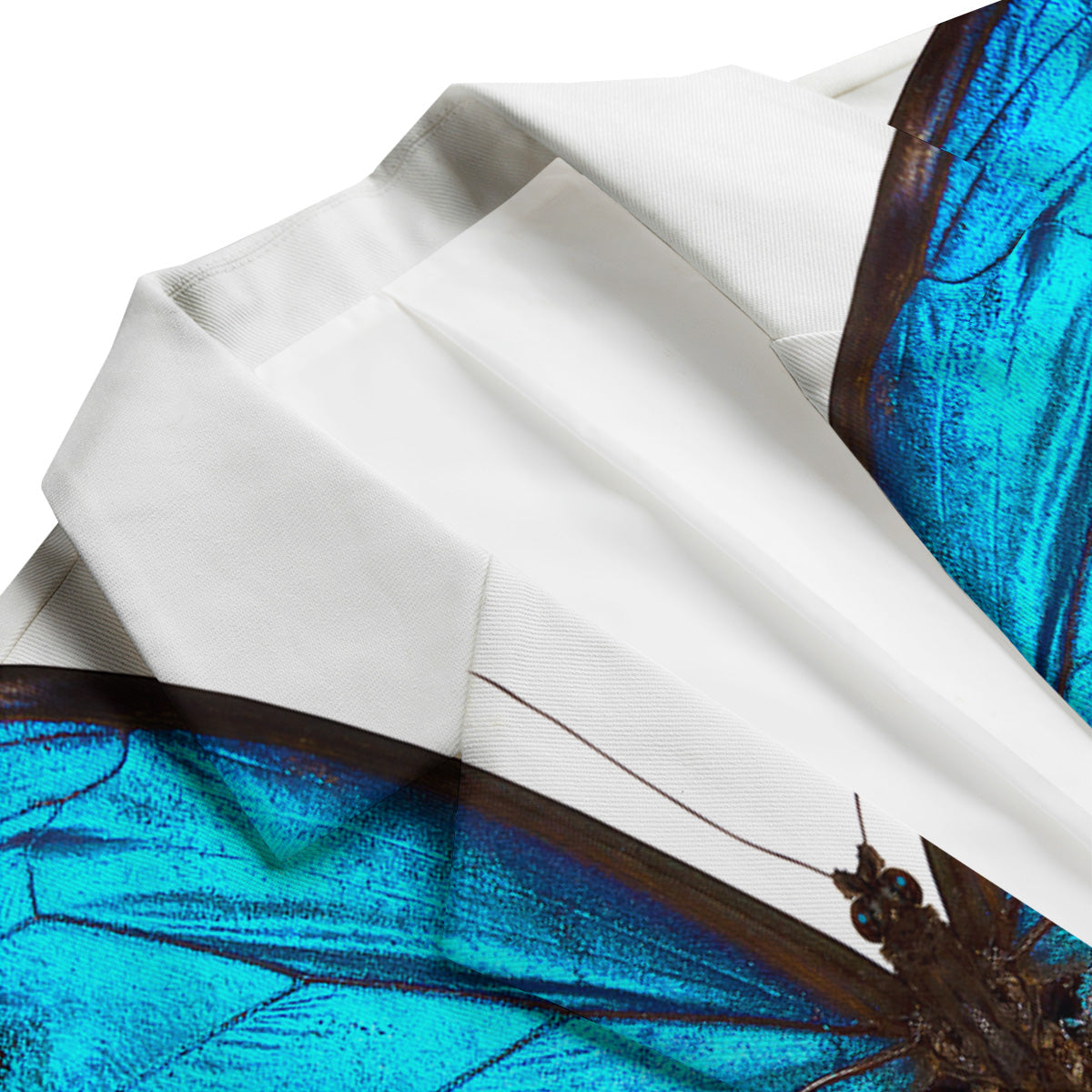 Butterfly Wings Blue Monarch Print Men's Blazer-grizzshop