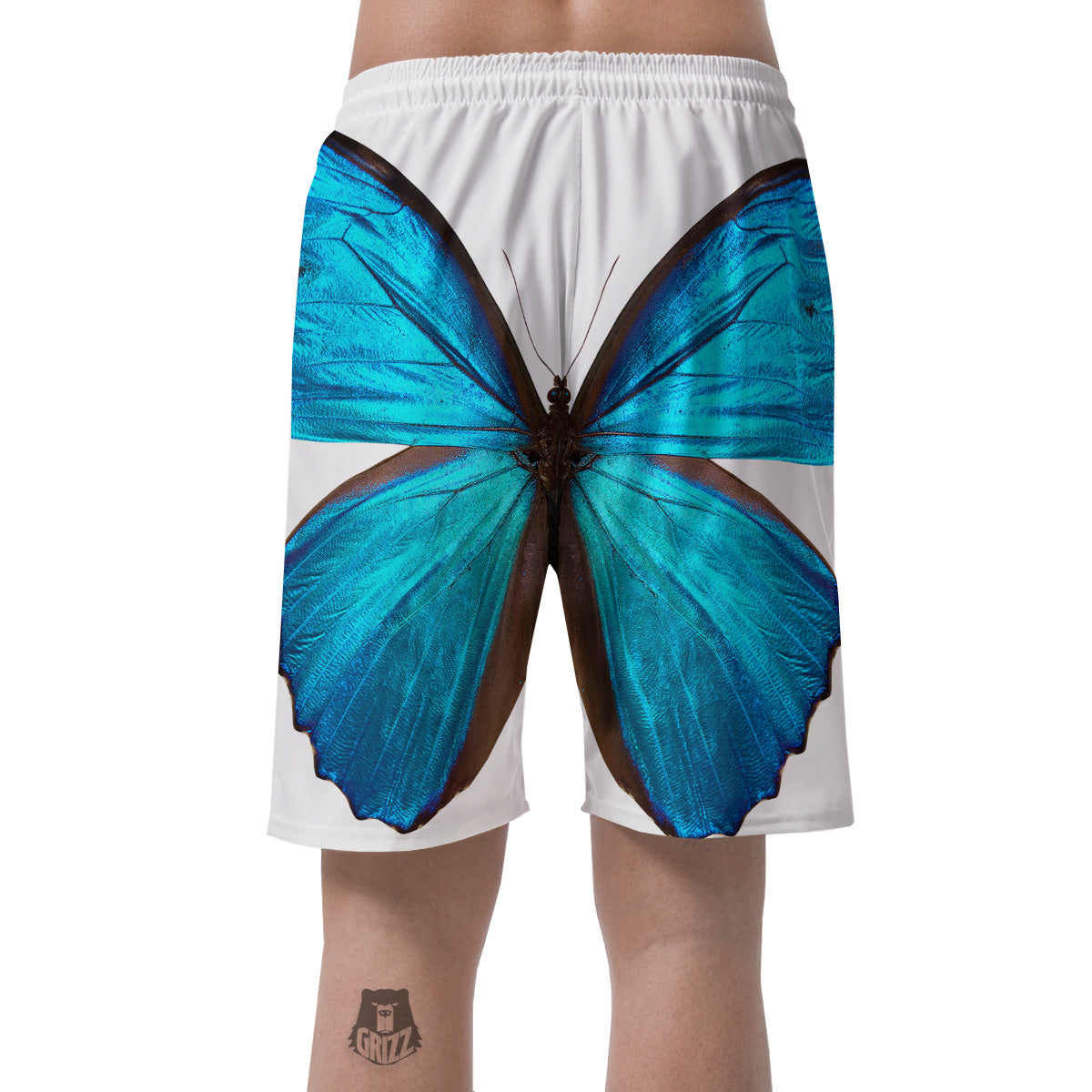Butterfly Wings Blue Monarch Print Men's Shorts-grizzshop