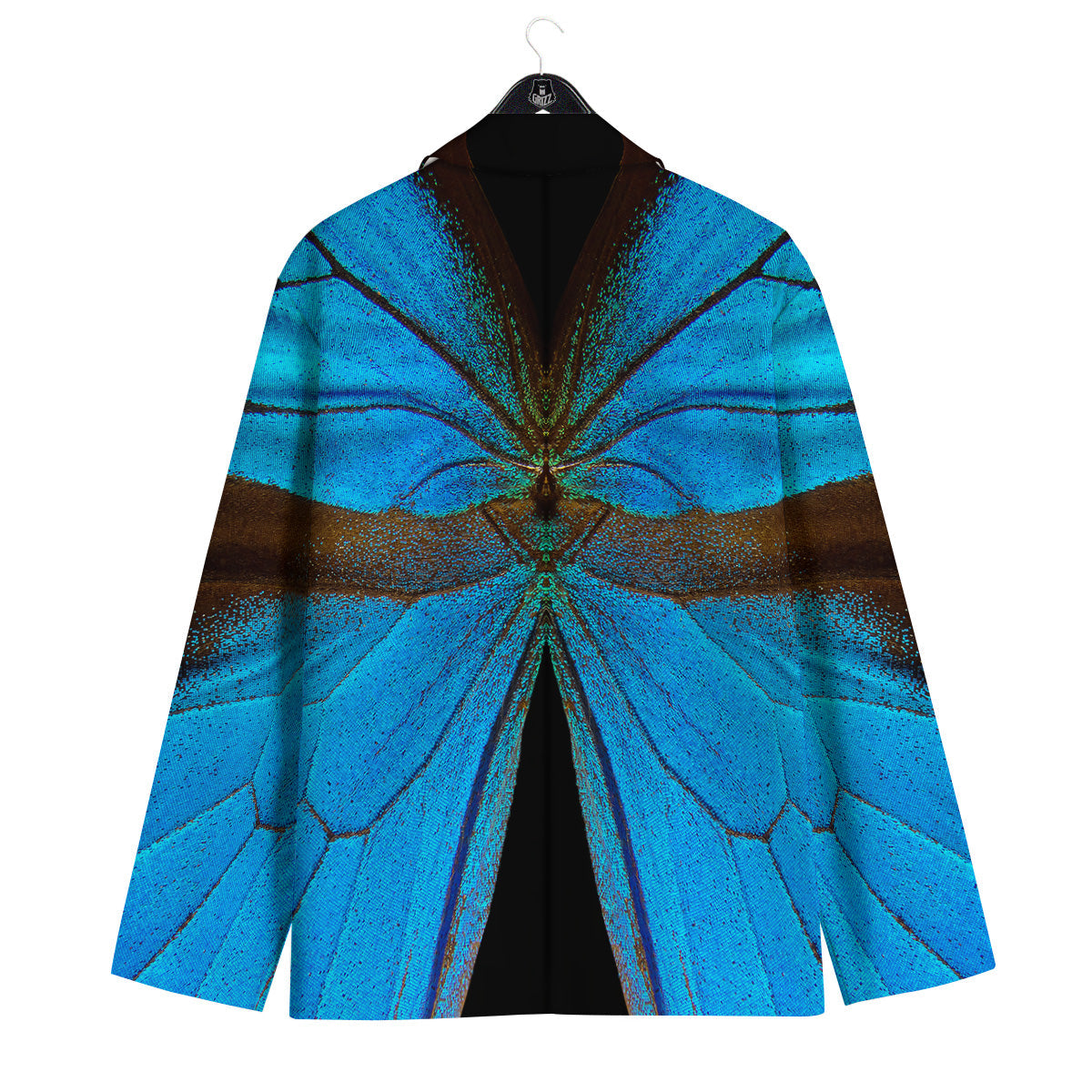 Butterfly Wings Blue Print Men's Sport Coat-grizzshop