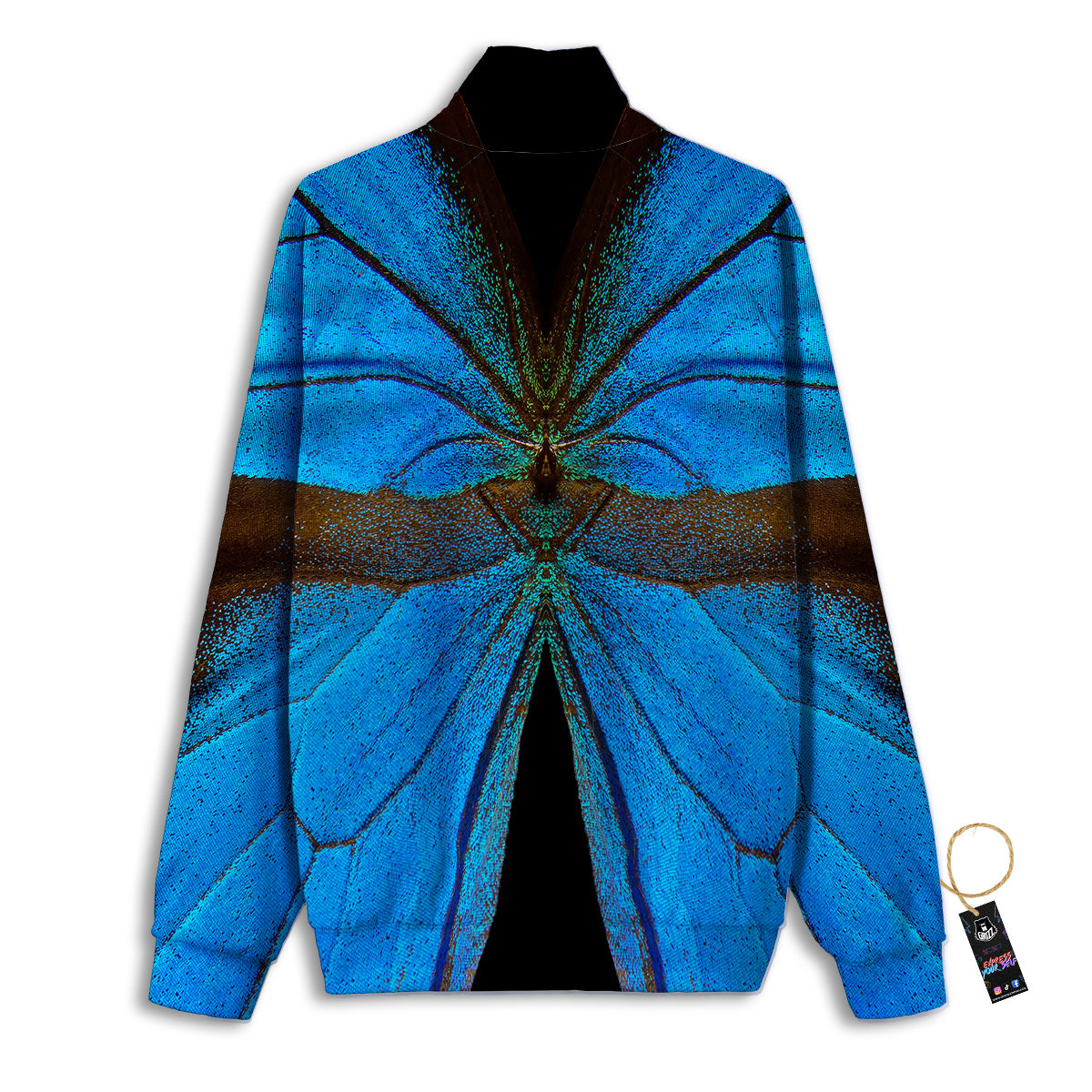 Butterfly Wings Blue Print Track Jacket-grizzshop