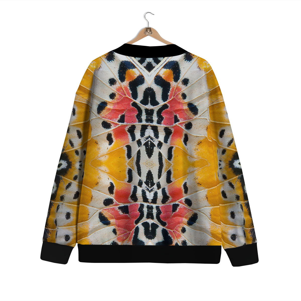 Butterfly Wings Orange Monarch Print Cardigan-grizzshop