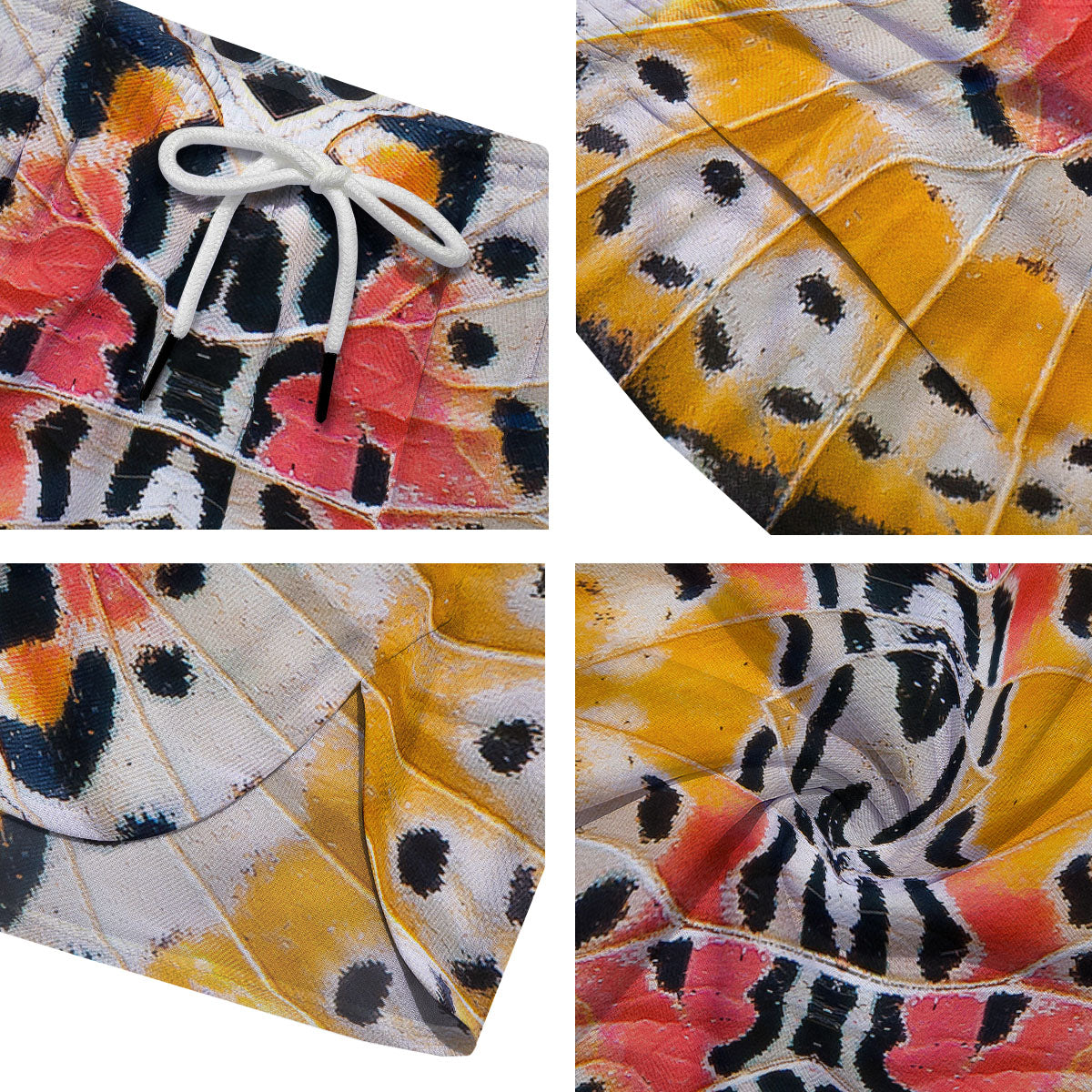 Butterfly Wings Orange Monarch Print Men's Running Shorts-grizzshop