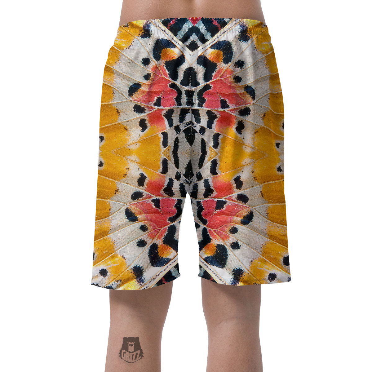 Butterfly Wings Orange Monarch Print Men's Shorts-grizzshop
