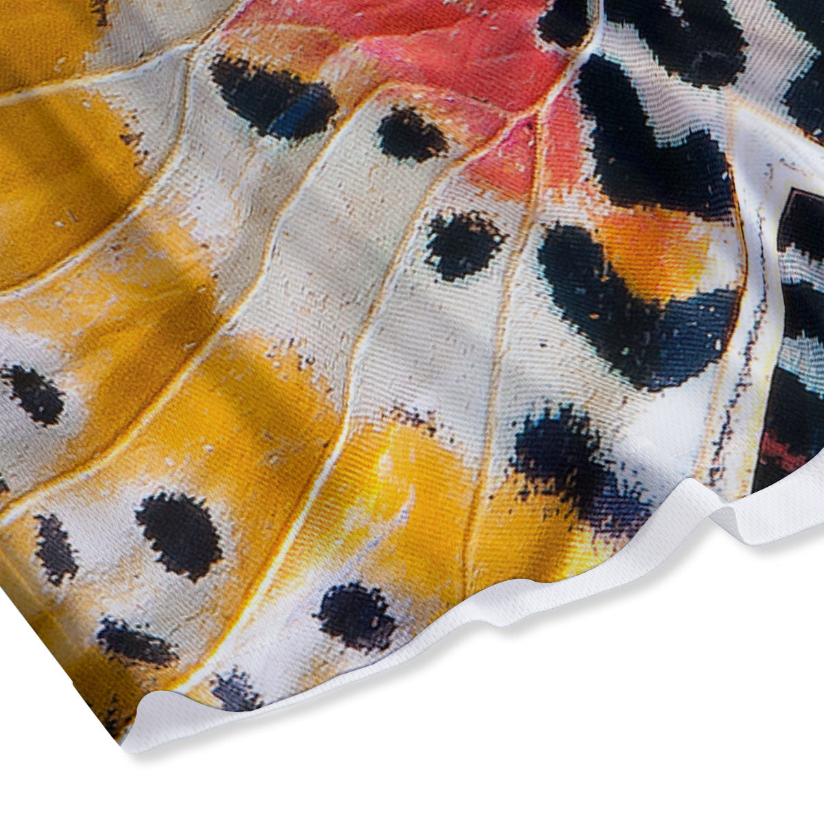 Butterfly Wings Orange Monarch Print Mesh Shorts