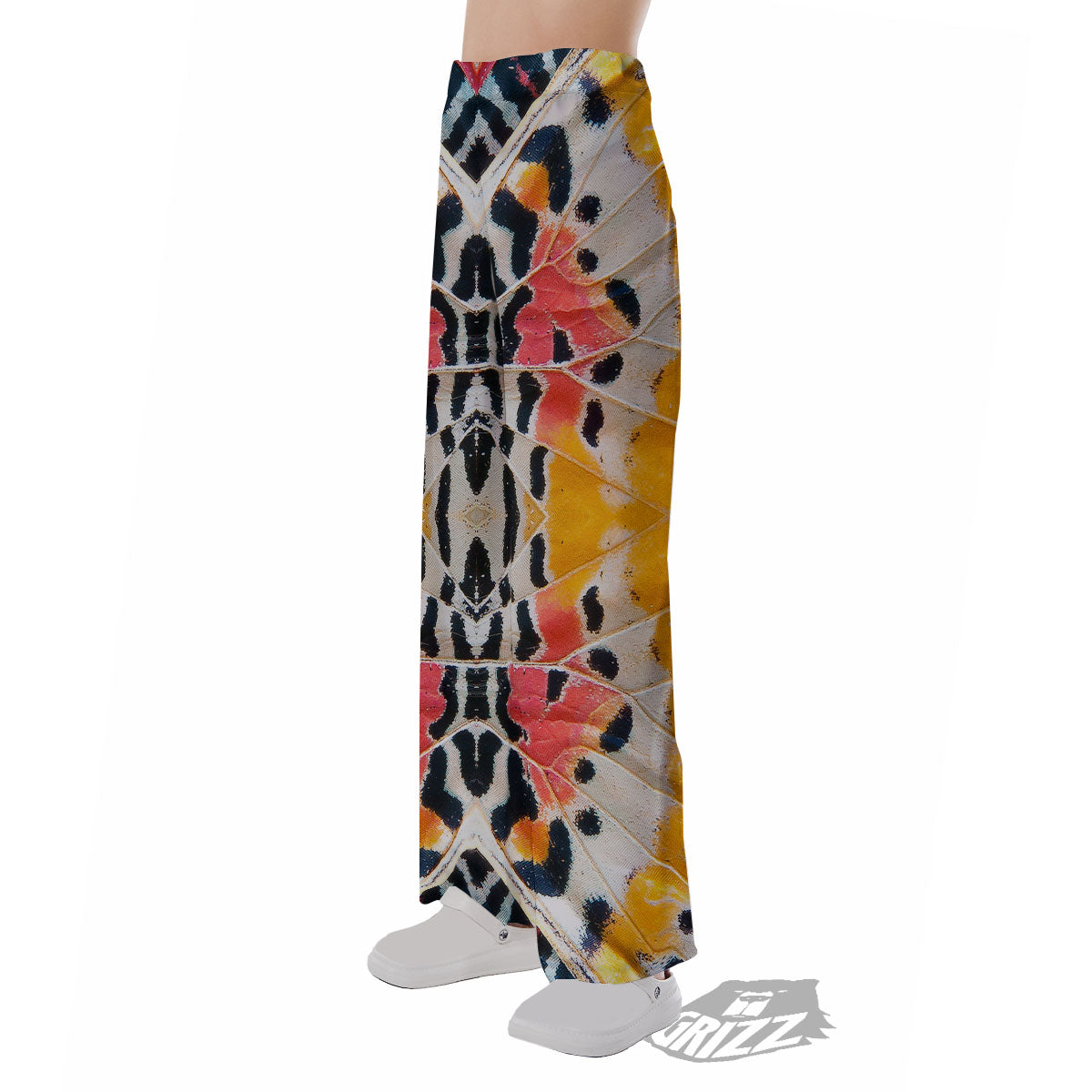 Butterfly Wings Orange Monarch Print Pajama Pants-grizzshop