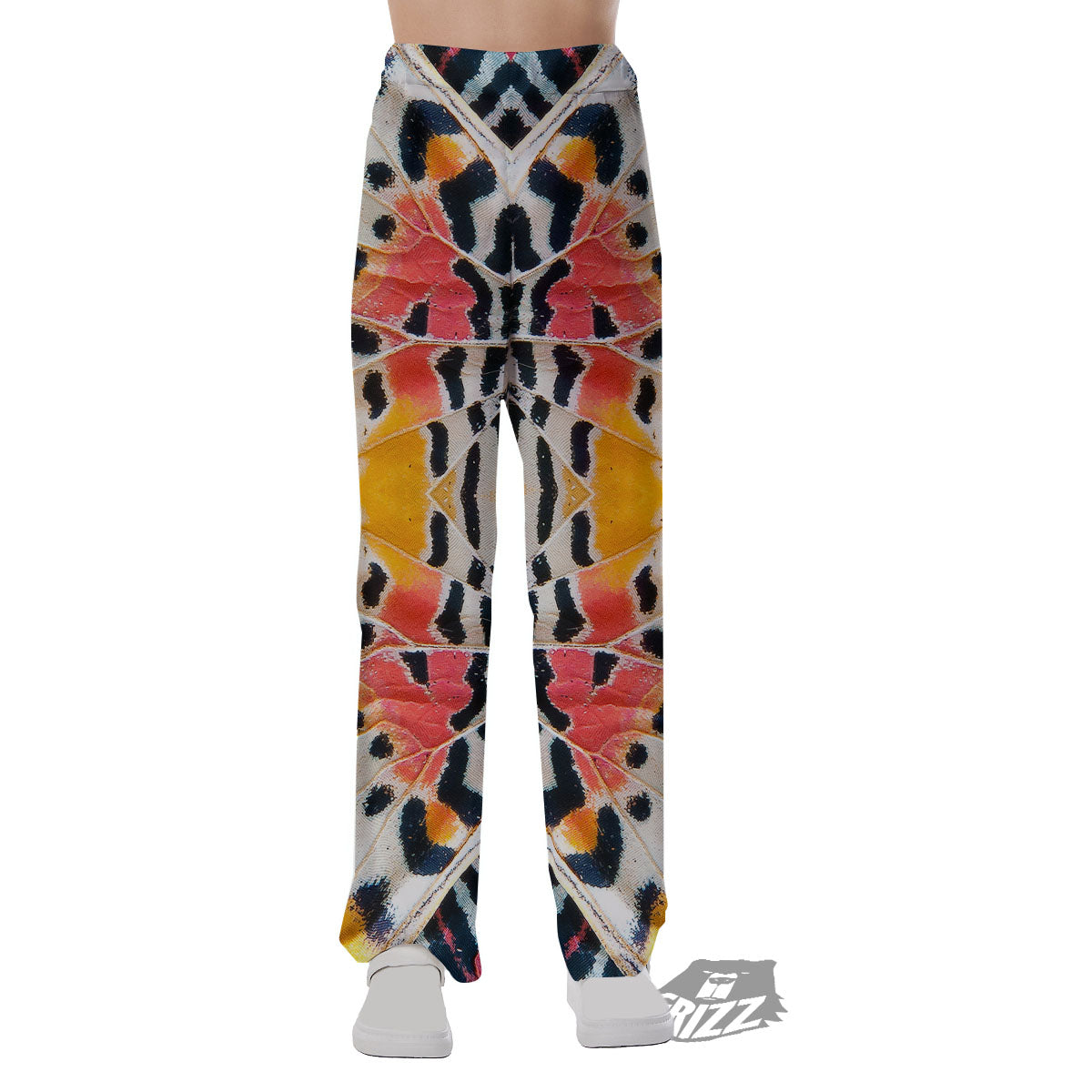 Butterfly Wings Orange Monarch Print Pajama Pants-grizzshop