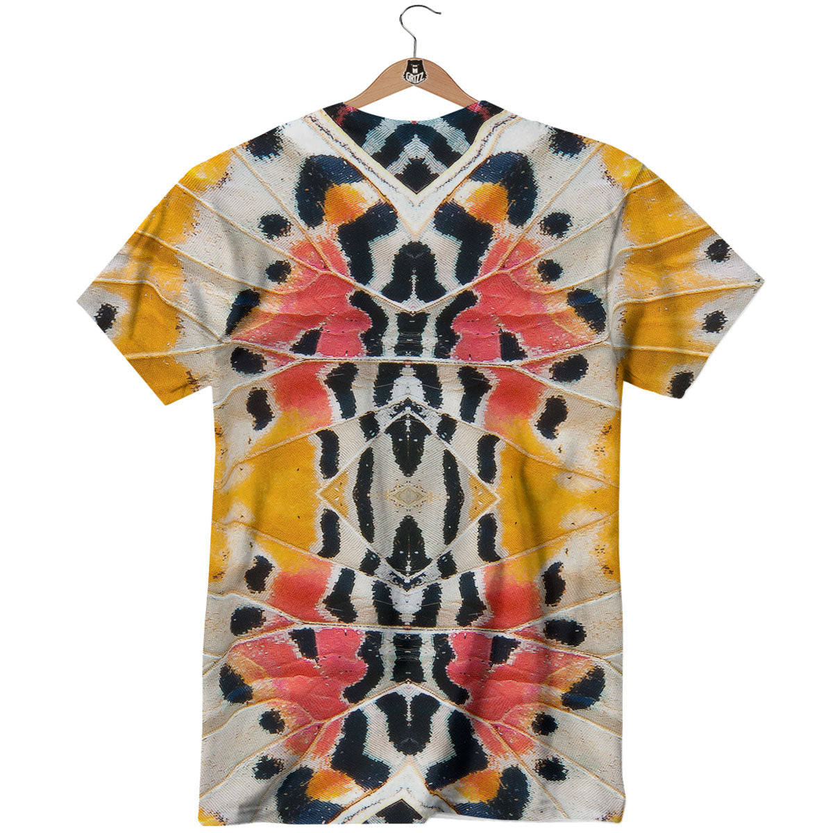 Butterfly Wings Orange Monarch Print T-Shirt-grizzshop
