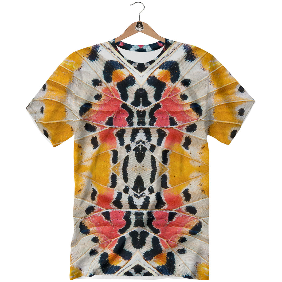 Butterfly Wings Orange Monarch Print T-Shirt-grizzshop
