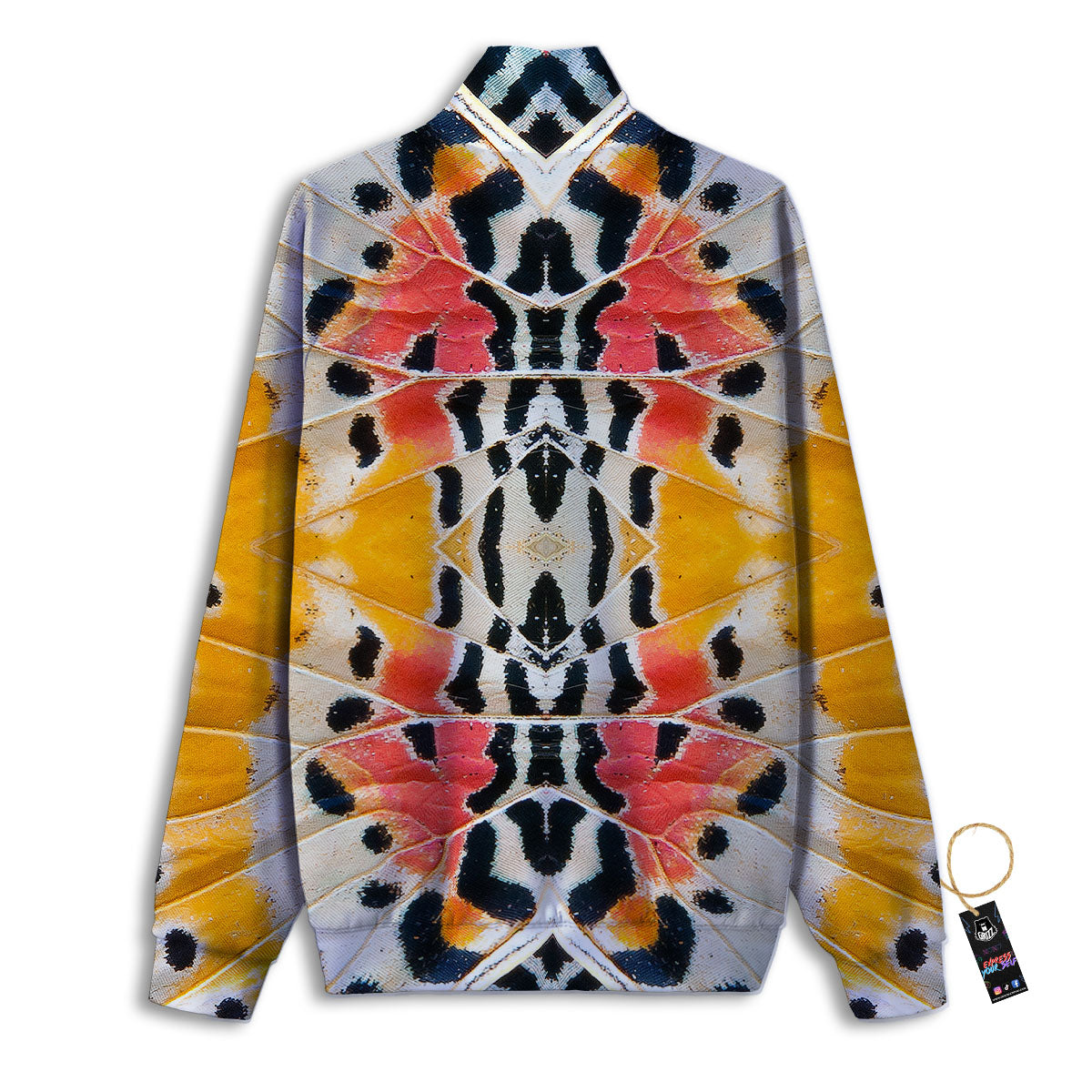 Butterfly Wings Orange Monarch Print Track Jacket-grizzshop