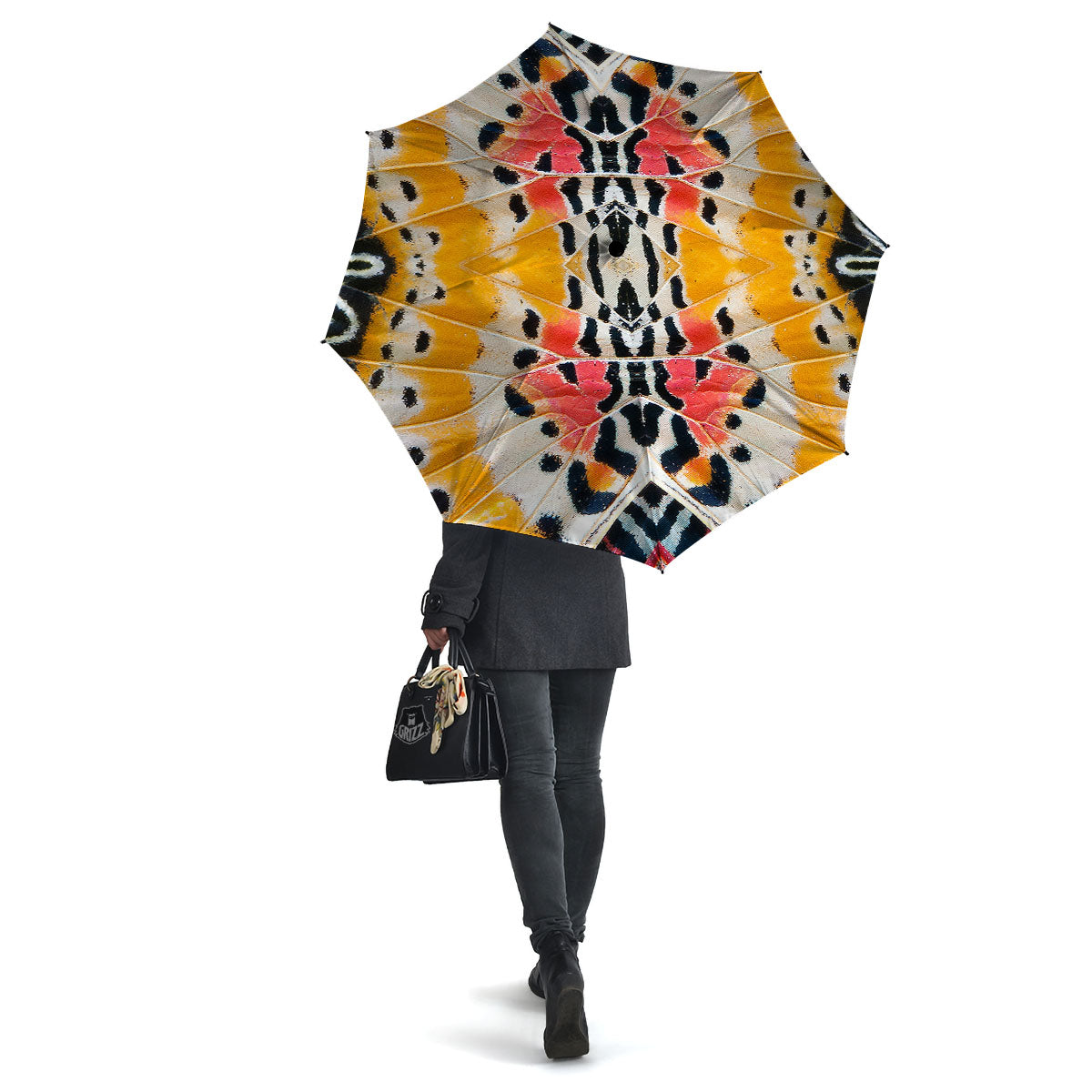 Butterfly Wings Orange Monarch Print Umbrella-grizzshop