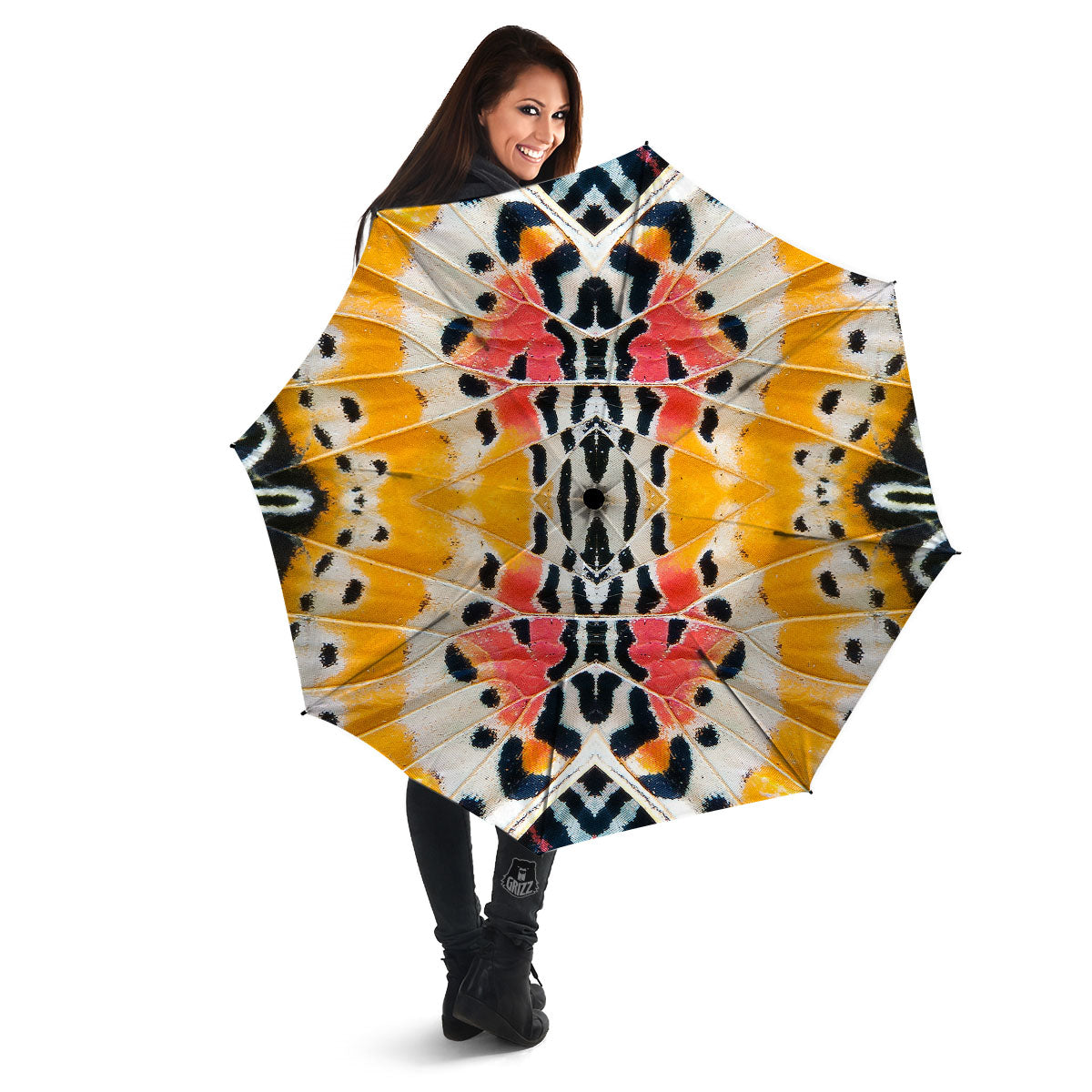 Butterfly Wings Orange Monarch Print Umbrella-grizzshop