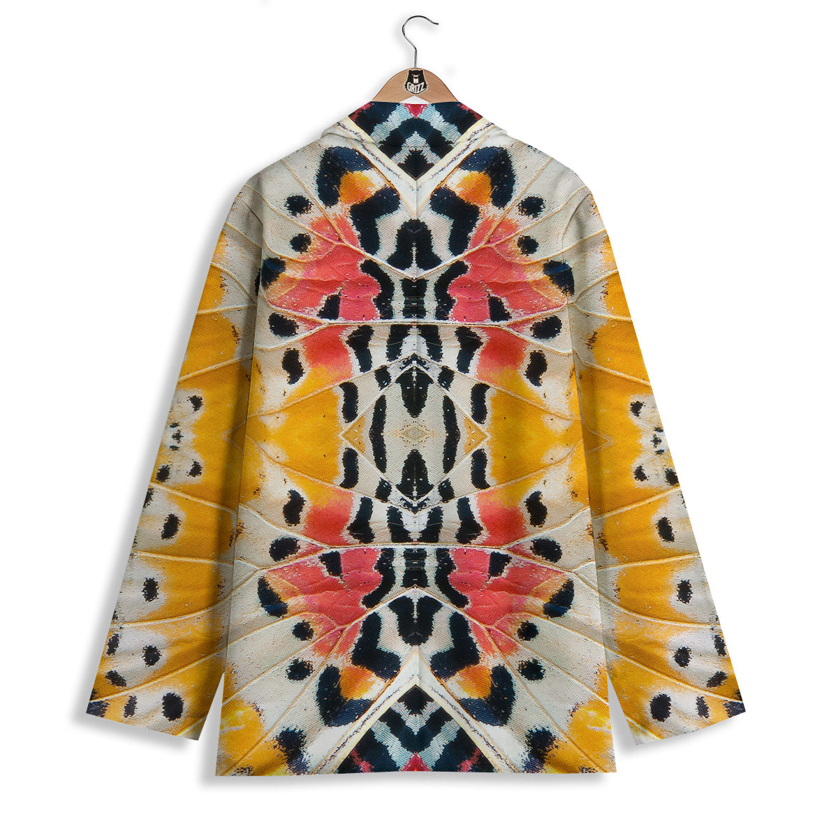 Butterfly Wings Orange Monarch Print Women's Blazer-grizzshop