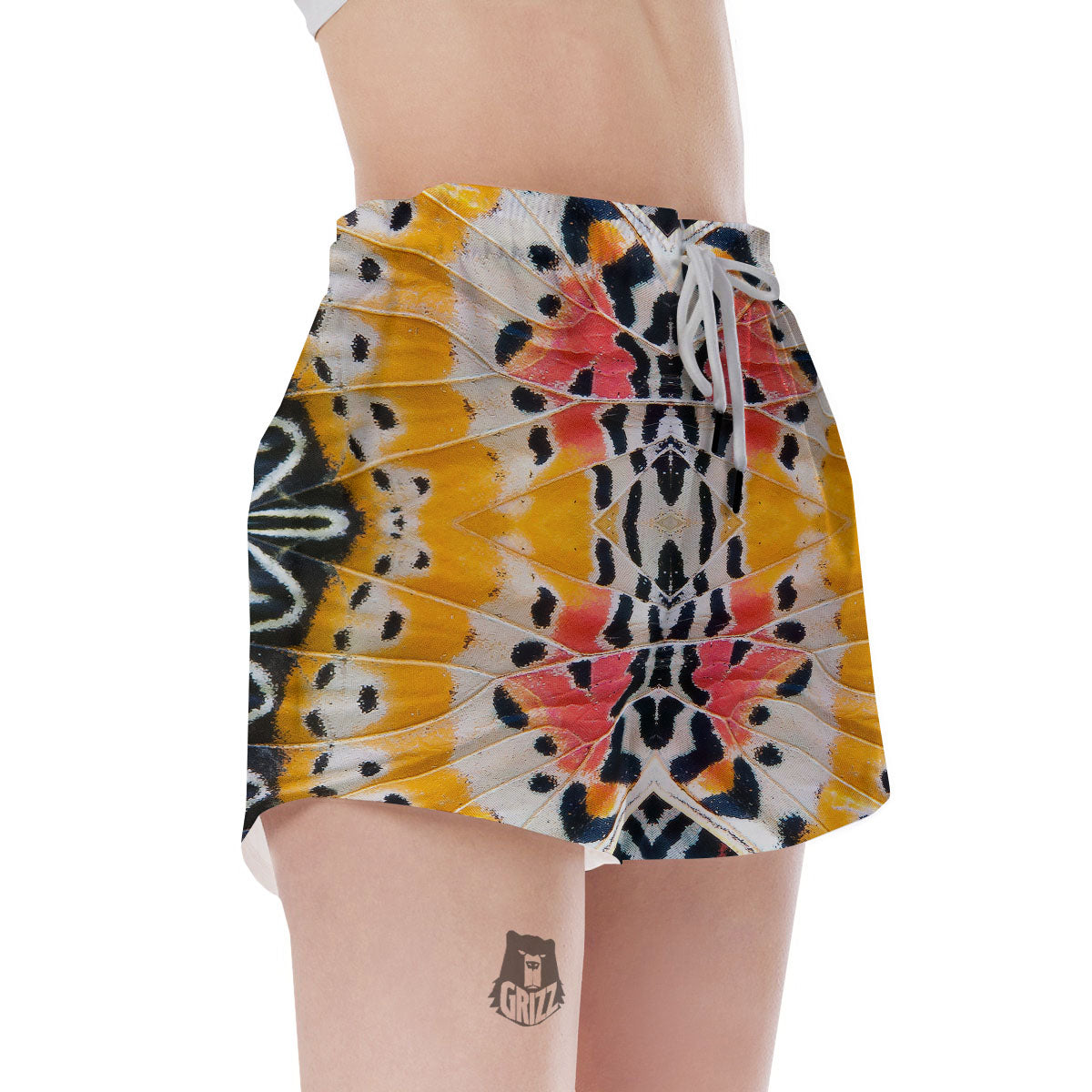 Butterfly Wings Orange Monarch Print Women's Shorts-grizzshop