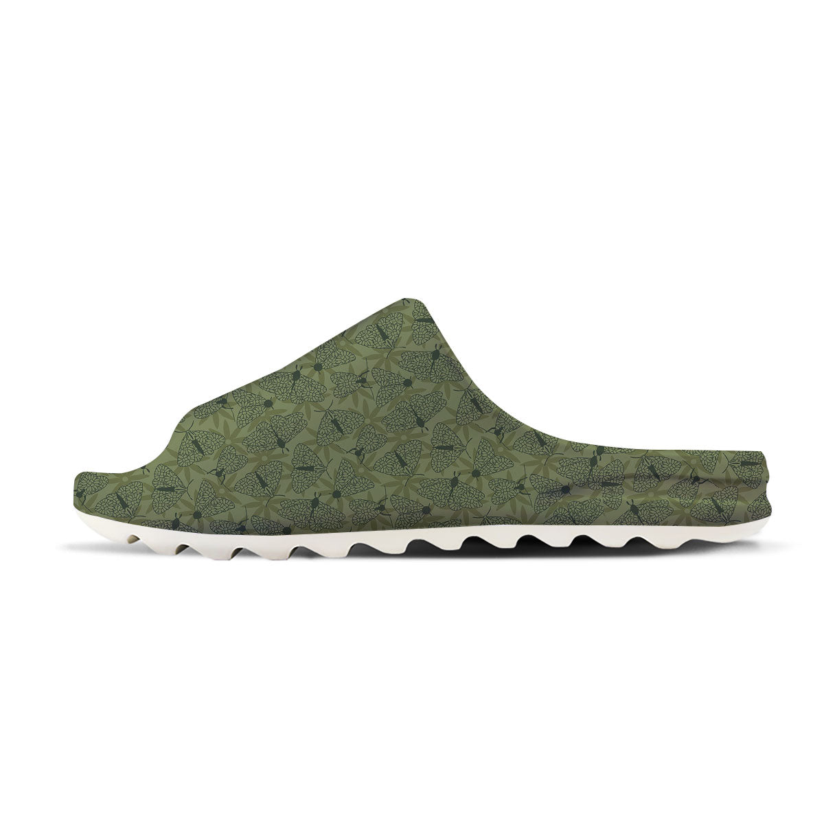Butterfly Monarch Green Print Pattern Sandals-grizzshop