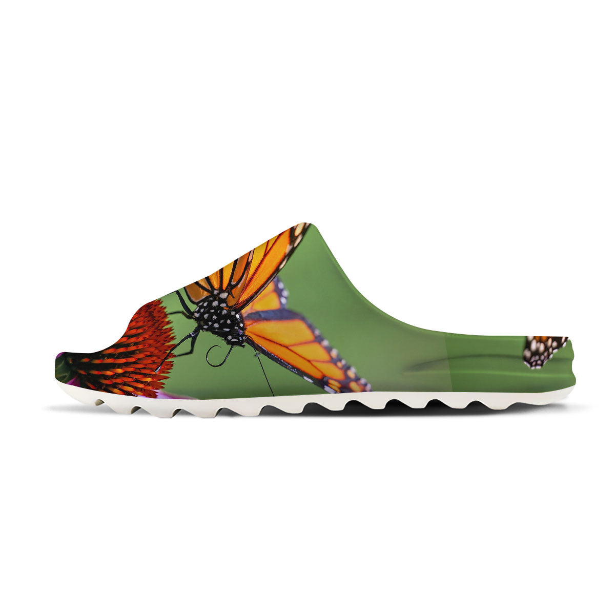 Butterfly Monarch Orange Print Sandals-grizzshop