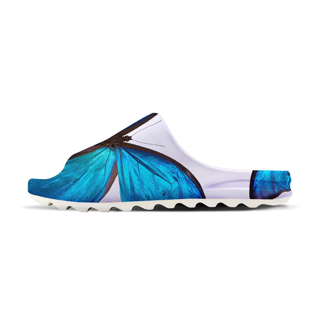 Butterfly Wings Blue Monarch Print Sandals-grizzshop