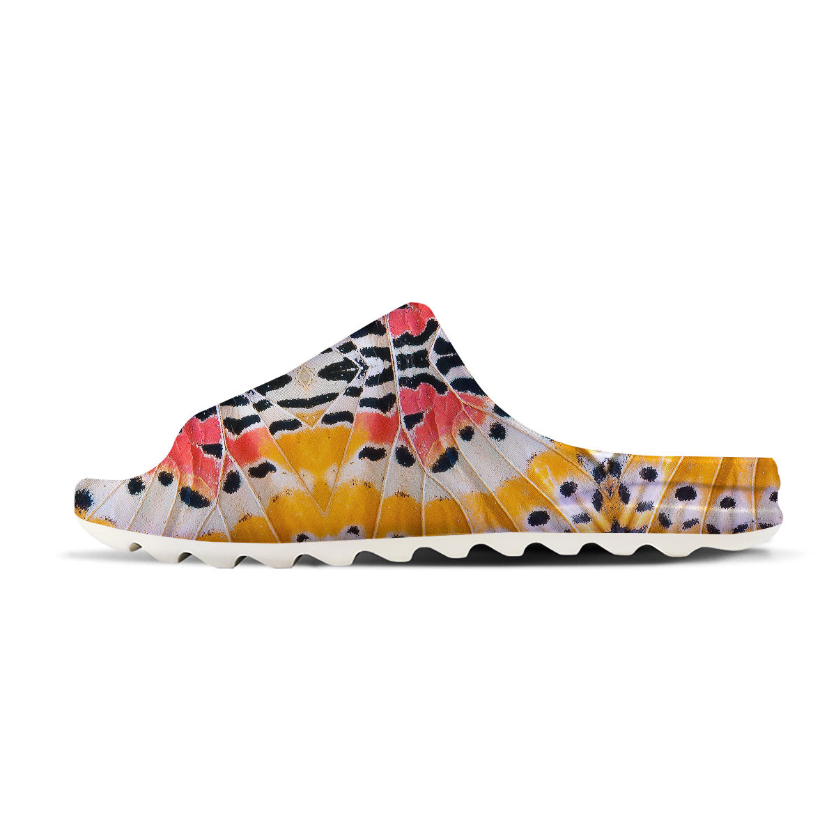 Butterfly Wings Orange Monarch Print Sandals-grizzshop