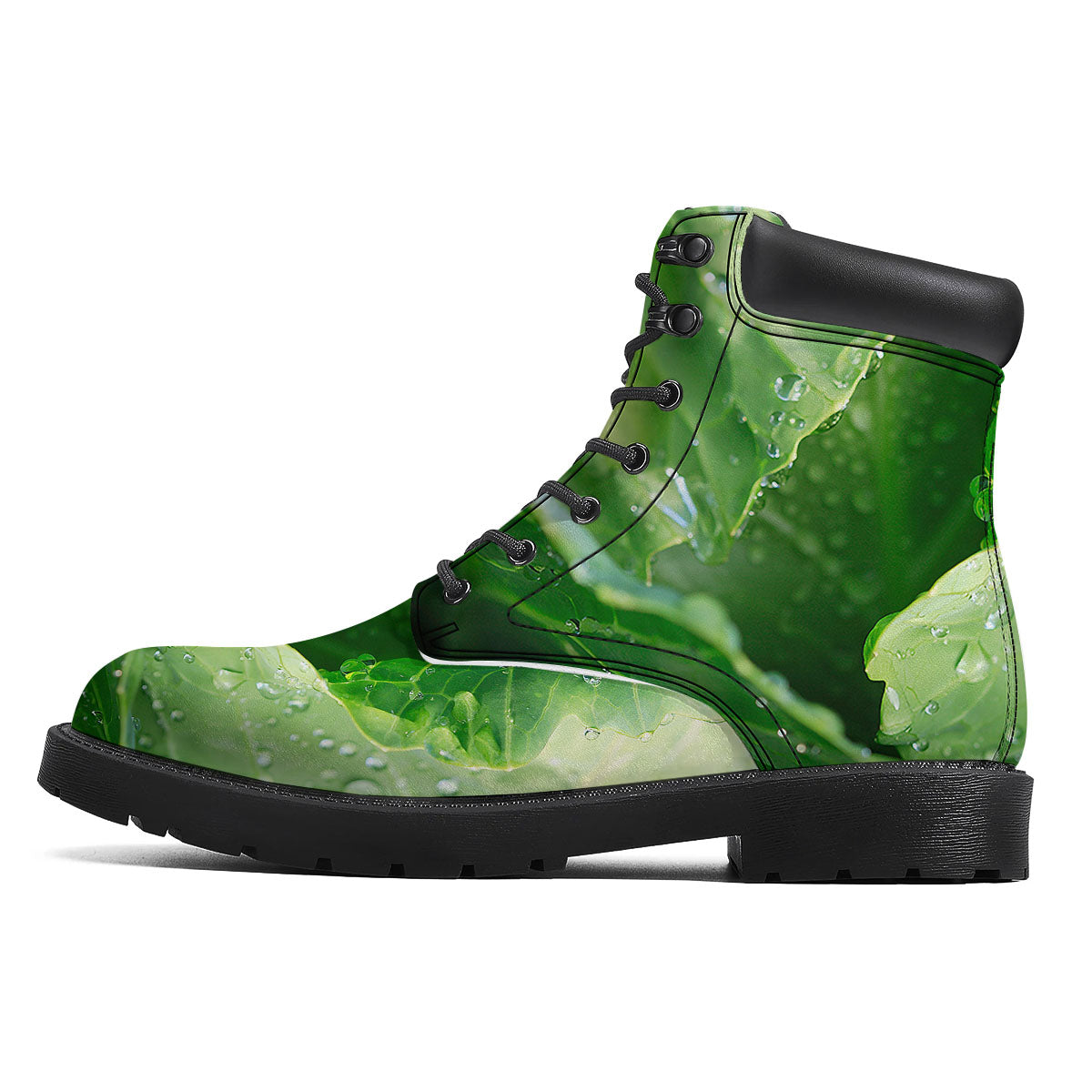 Cabbage Fresh Leaf Print Boots-grizzshop