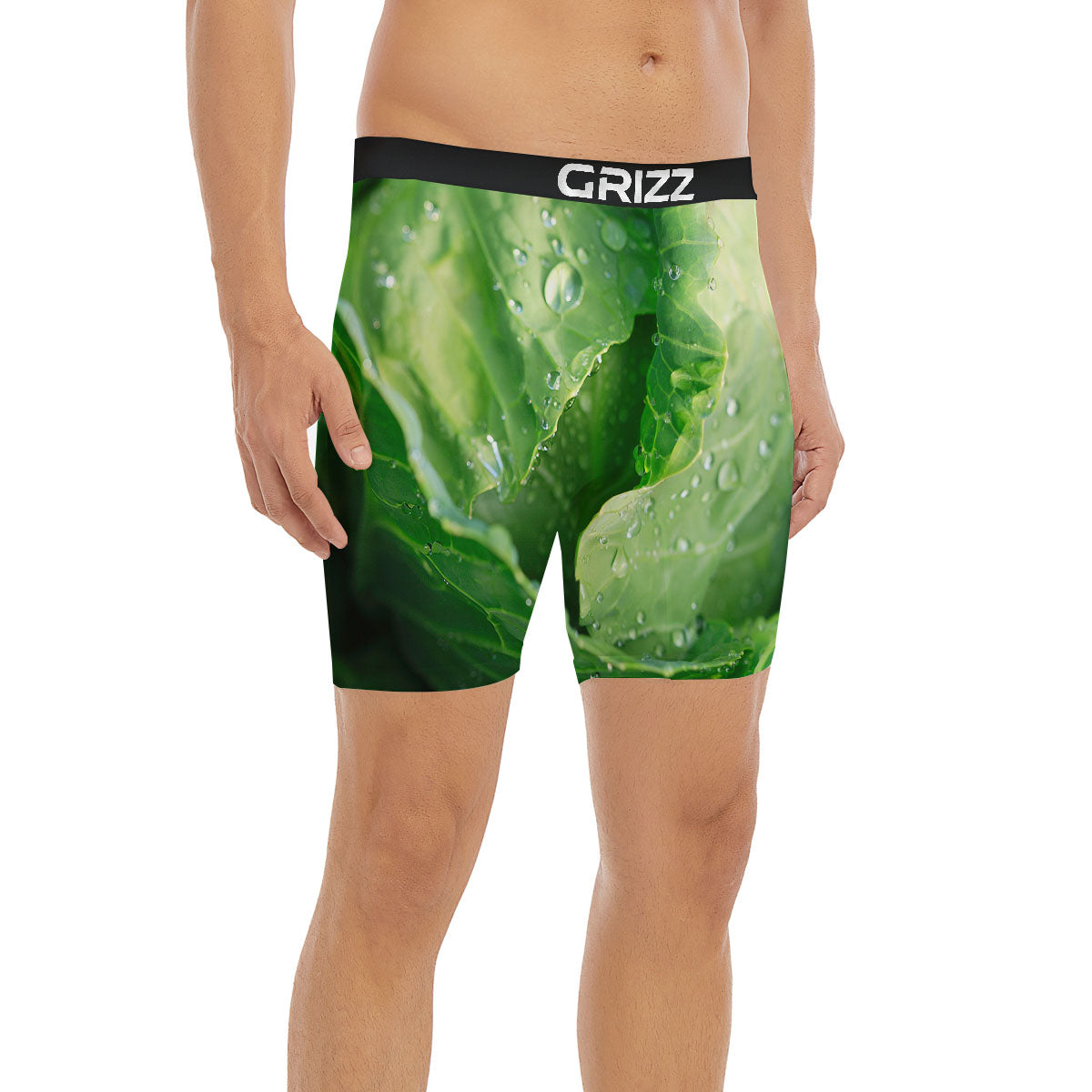 Cabbage Fresh Leaf Print Boxer Briefs-grizzshop