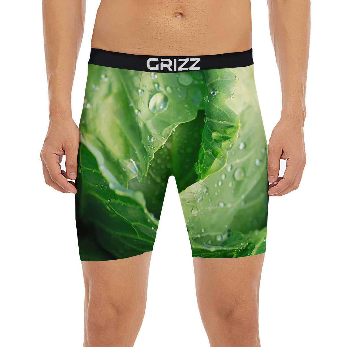 Cabbage Fresh Leaf Print Boxer Briefs-grizzshop