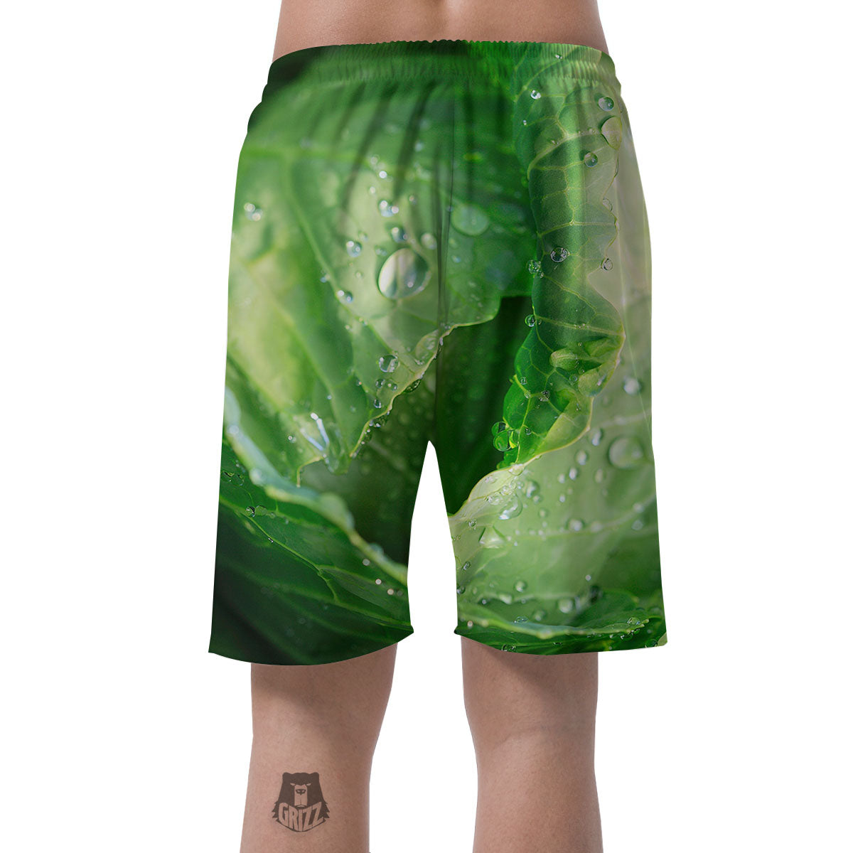Cabbage Fresh Leaf Print Men's Shorts-grizzshop