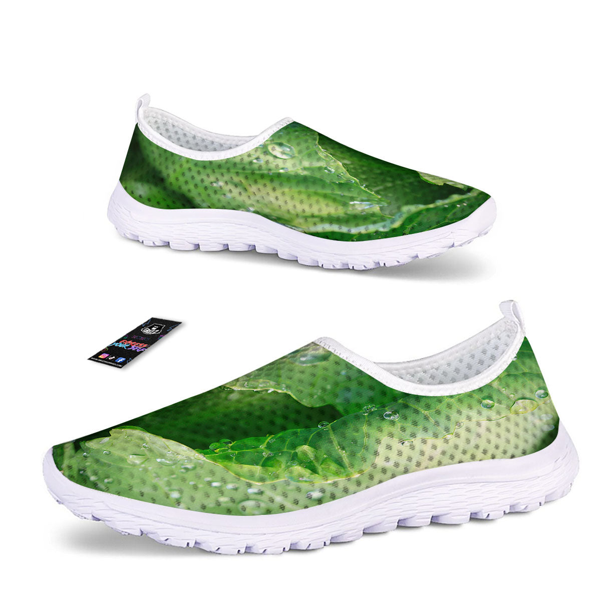 Cabbage Fresh Leaf Print Nurse Shoes-grizzshop