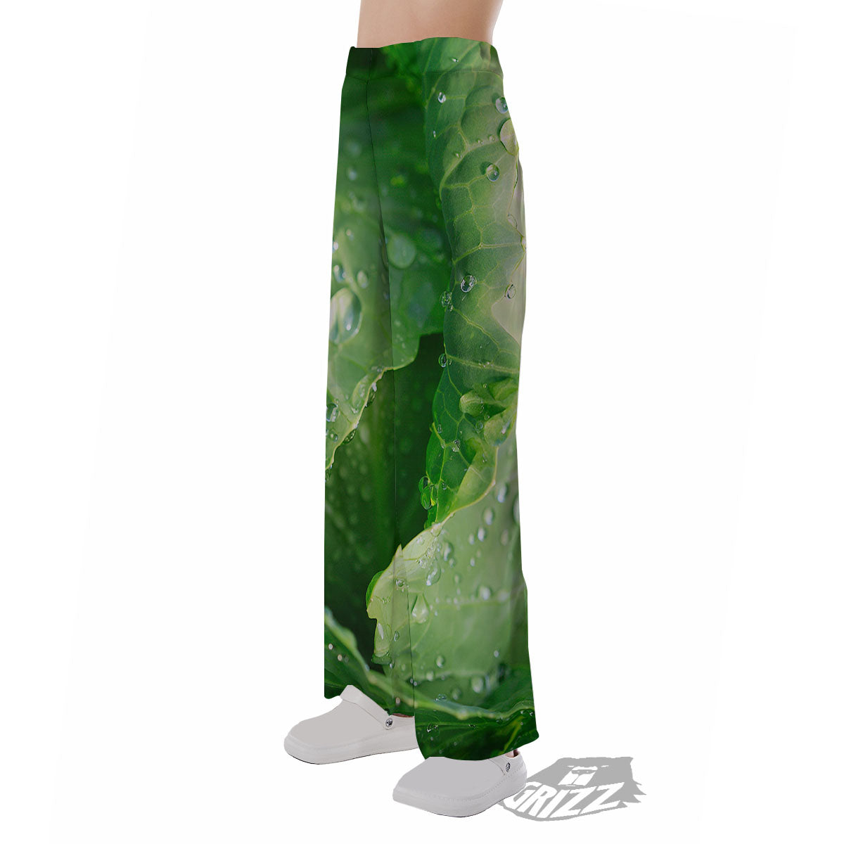 Cabbage Fresh Leaf Print Pajama Pants-grizzshop