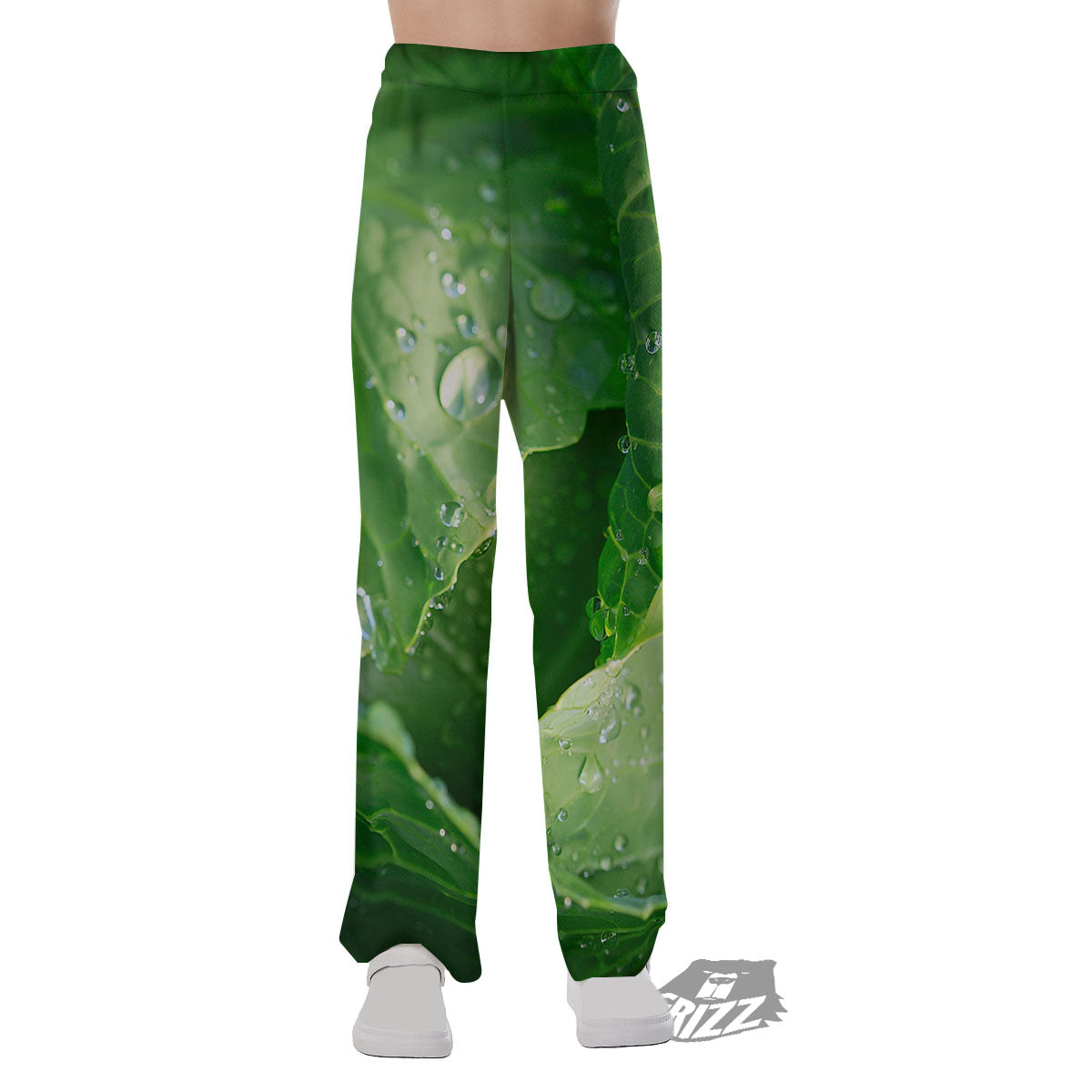 Cabbage Fresh Leaf Print Pajama Pants-grizzshop