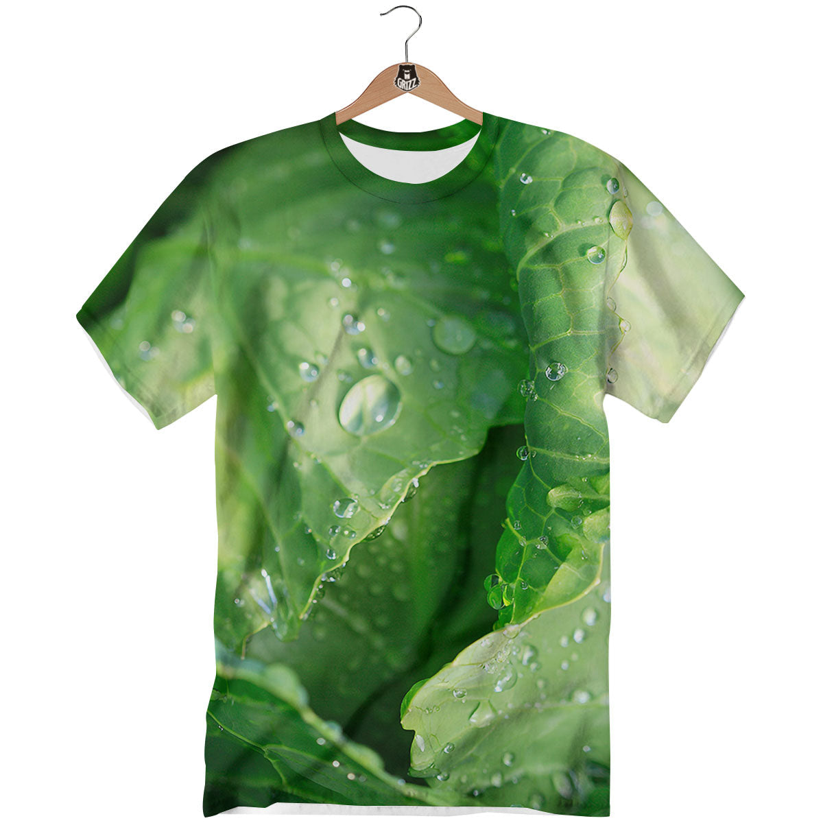 Cabbage Fresh Leaf Print T-Shirt-grizzshop