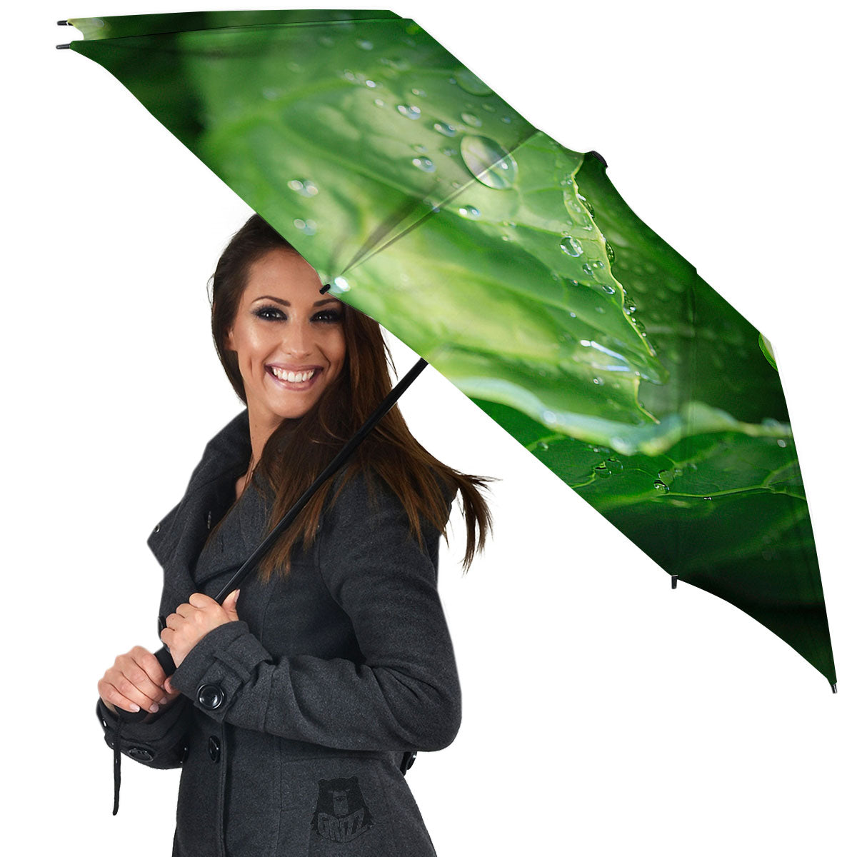 Cabbage Fresh Leaf Print Umbrella-grizzshop