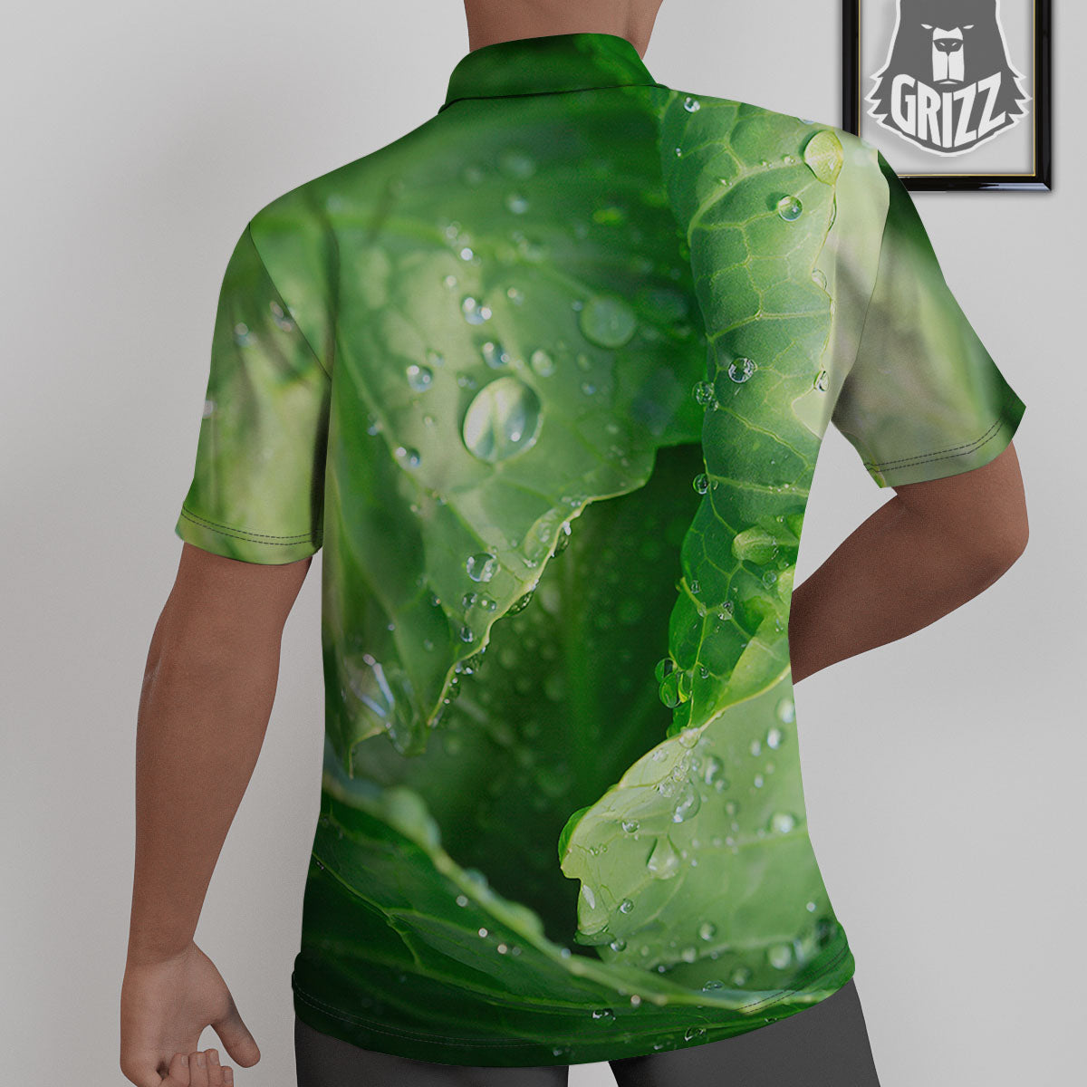 Cabbage Fresh Leaf Print Untucked Shirts-grizzshop