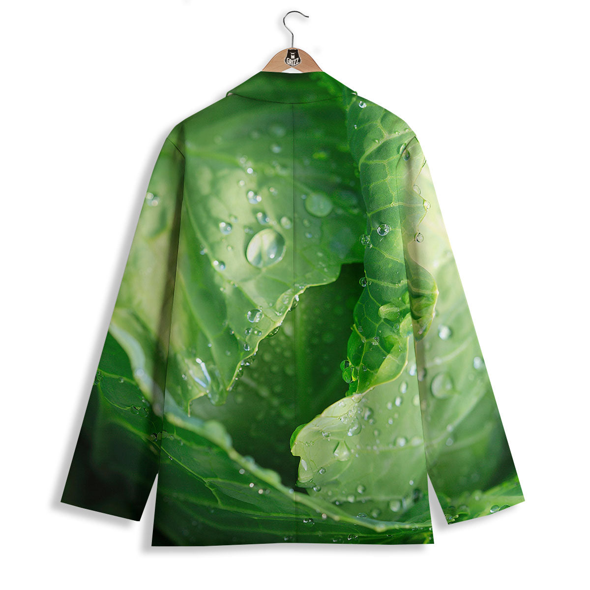 Cabbage Fresh Leaf Print Women's Blazer-grizzshop