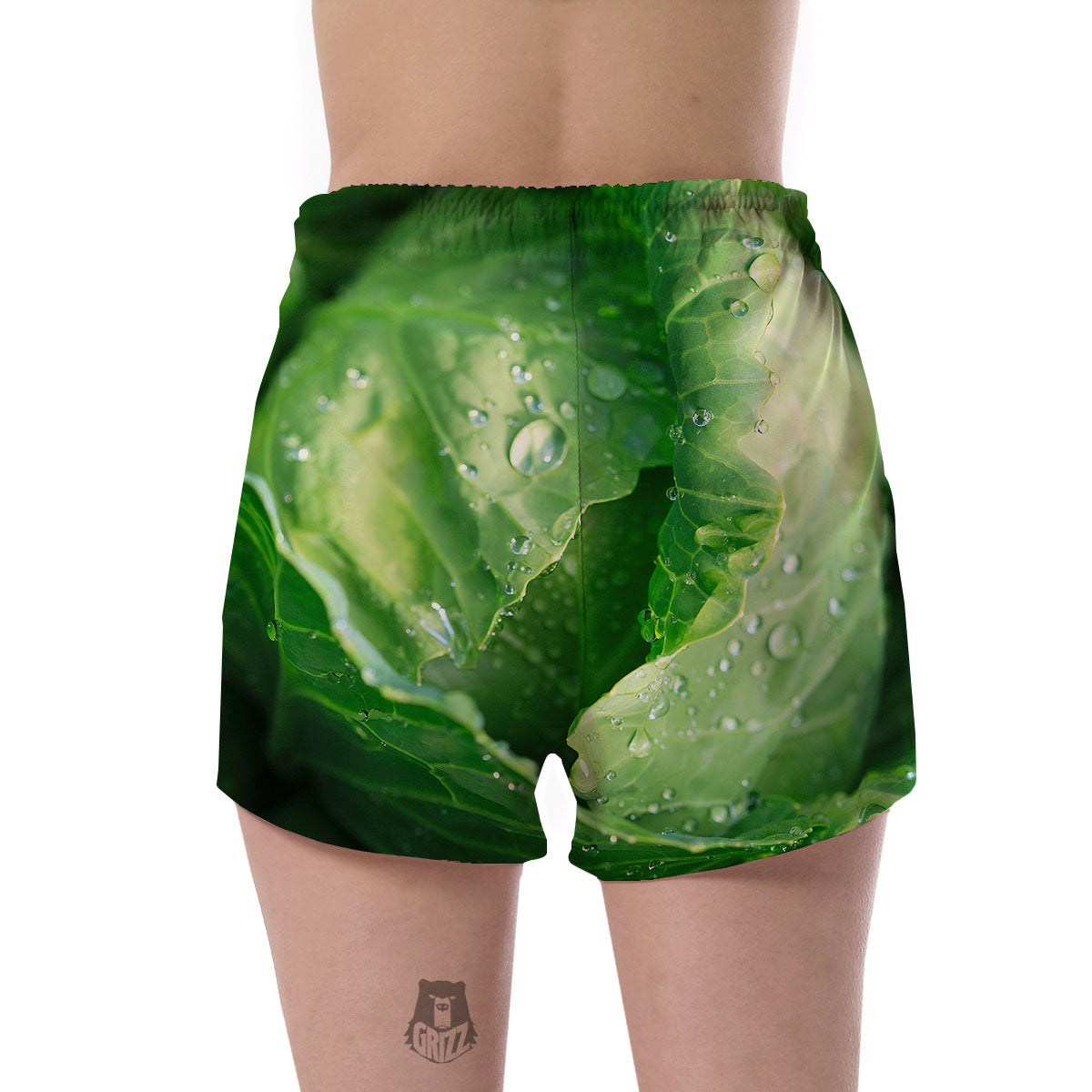 Cabbage Fresh Leaf Print Women's Shorts-grizzshop