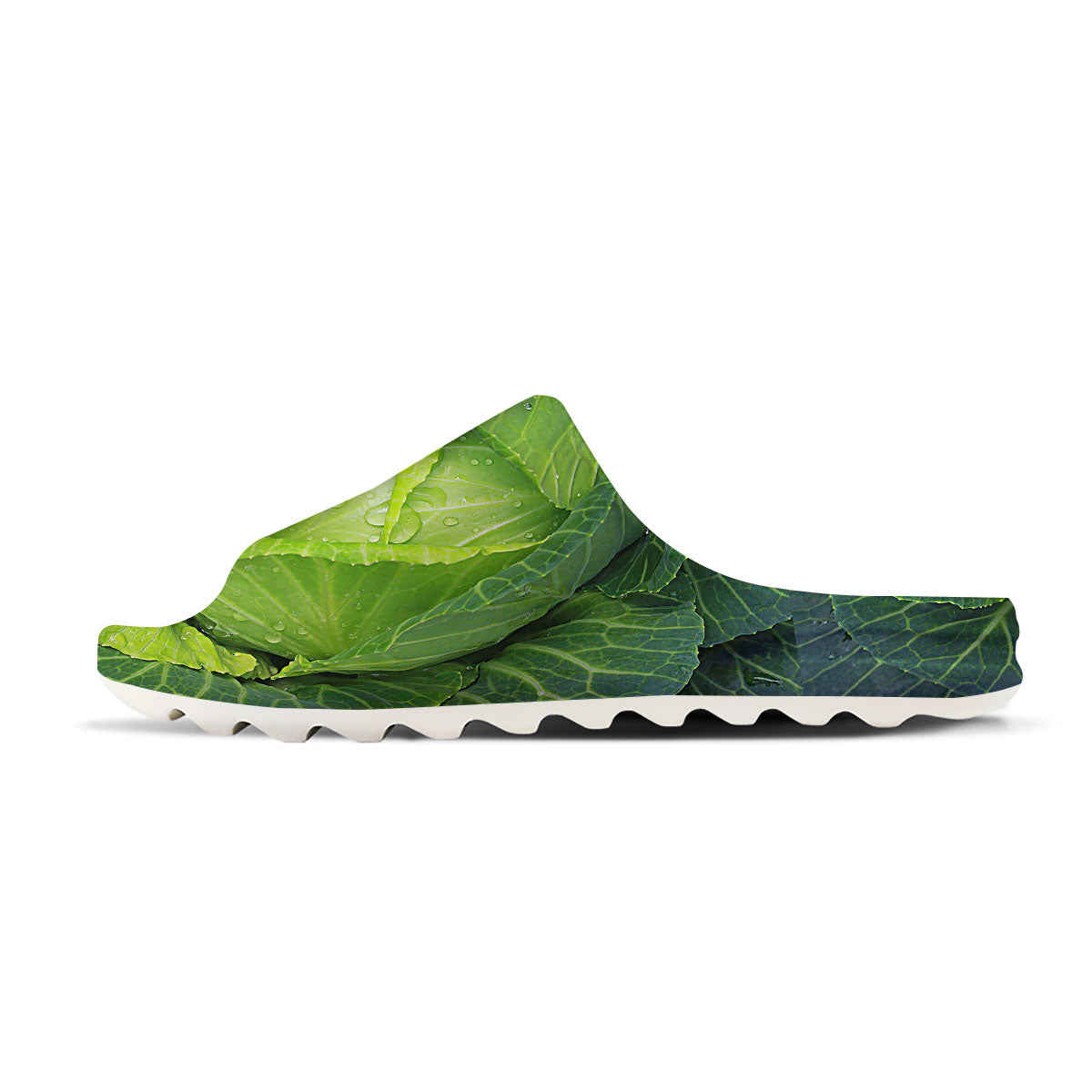 Cabbage Green Print Sandals-grizzshop