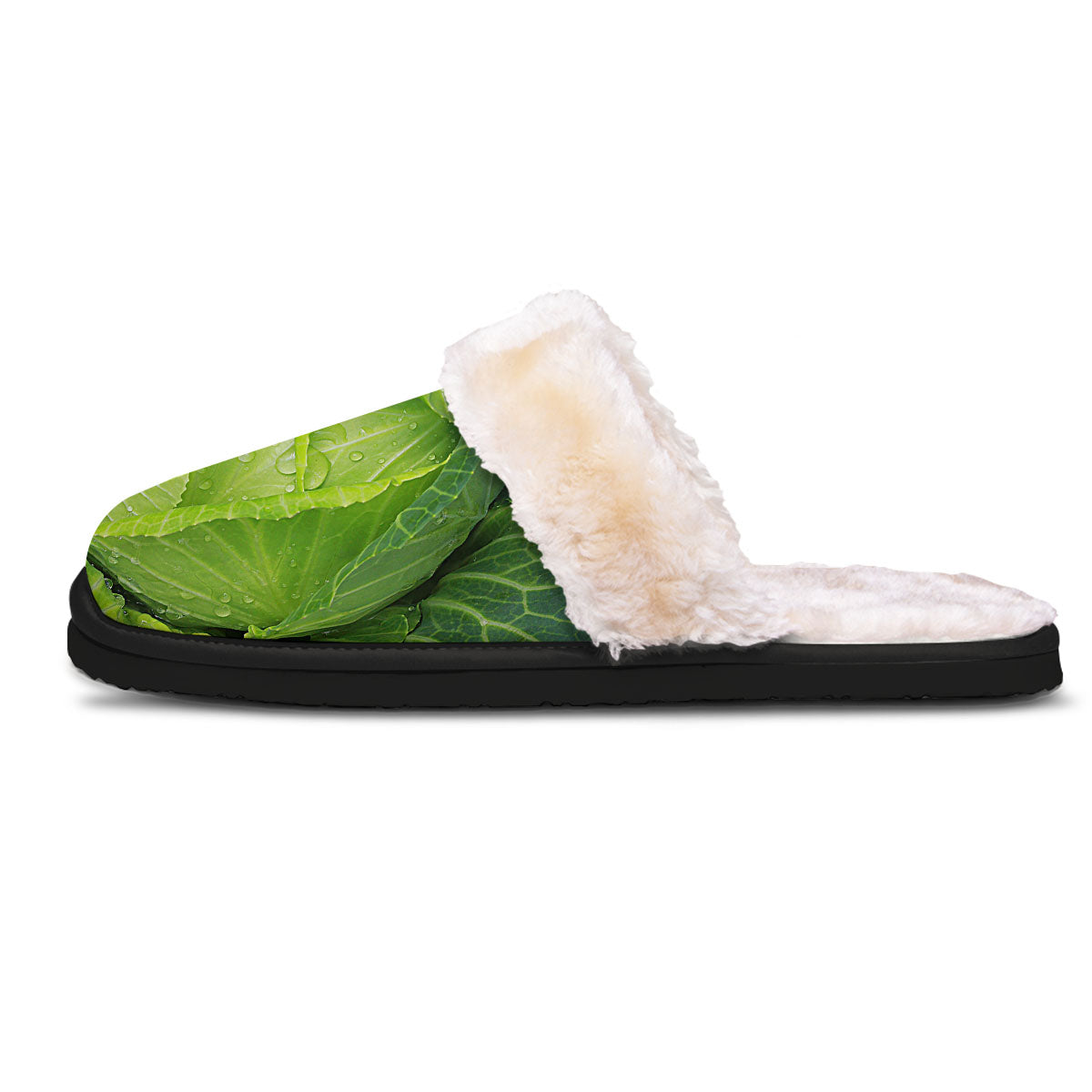 Cabbage Green Print Slippers-grizzshop