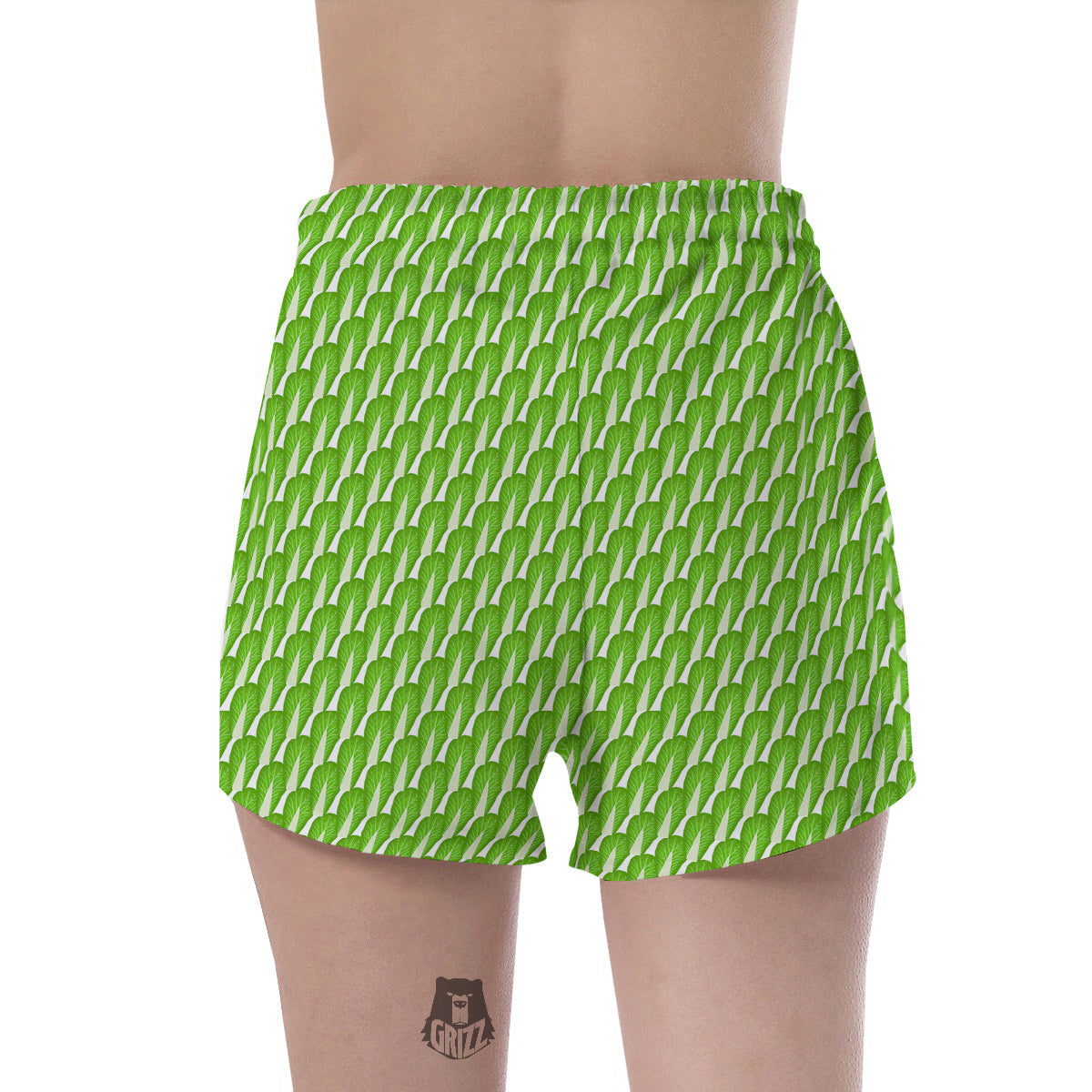 Cabbage Leaf Chinese Print Women's Shorts-grizzshop