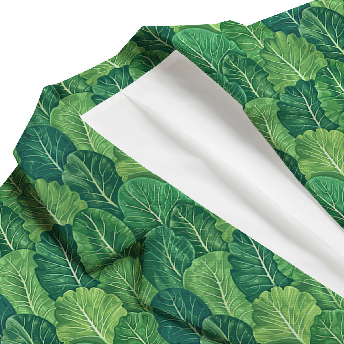 Cabbage Leaf Green Print Men's Blazer-grizzshop