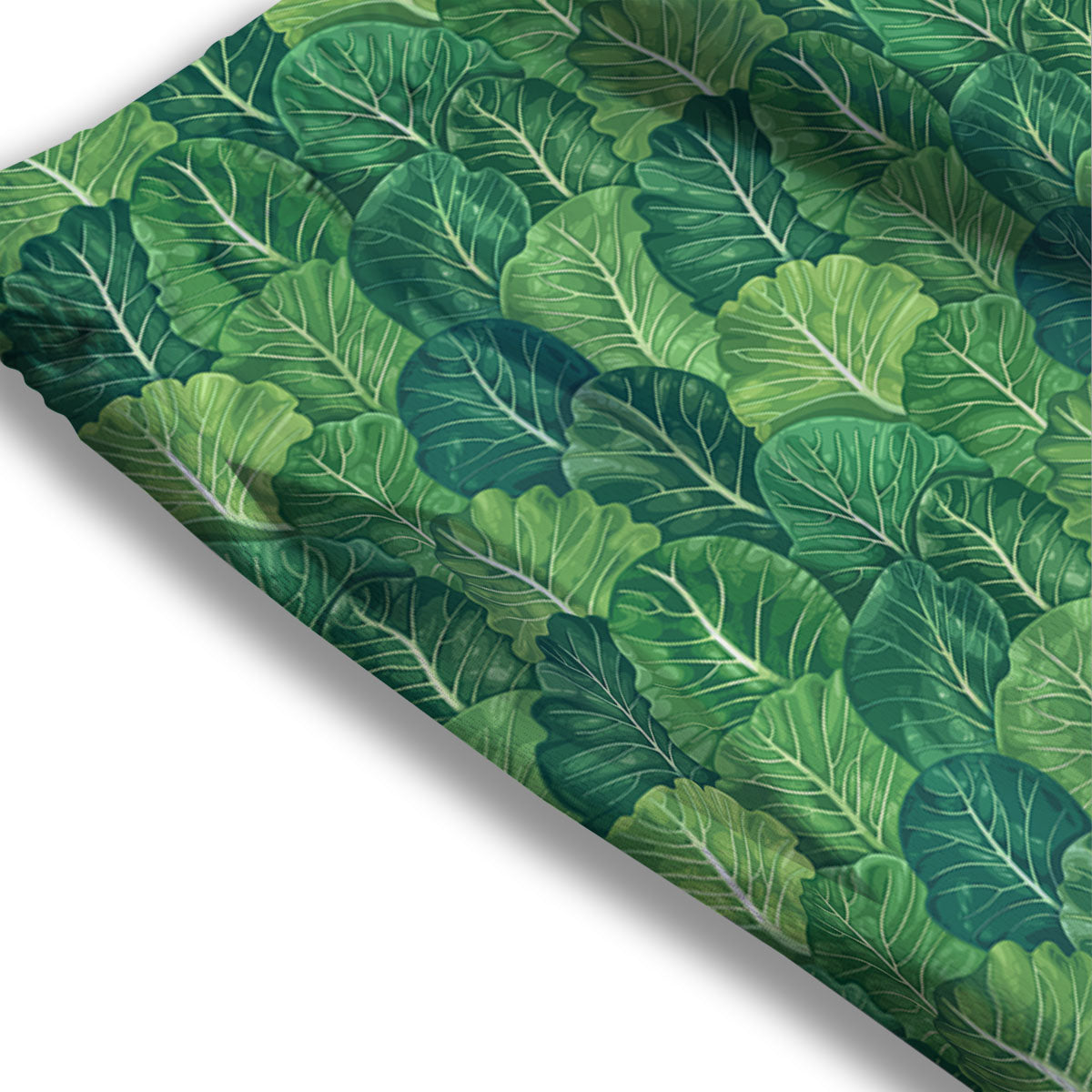 Cabbage Leaf Green Print Mesh Shorts