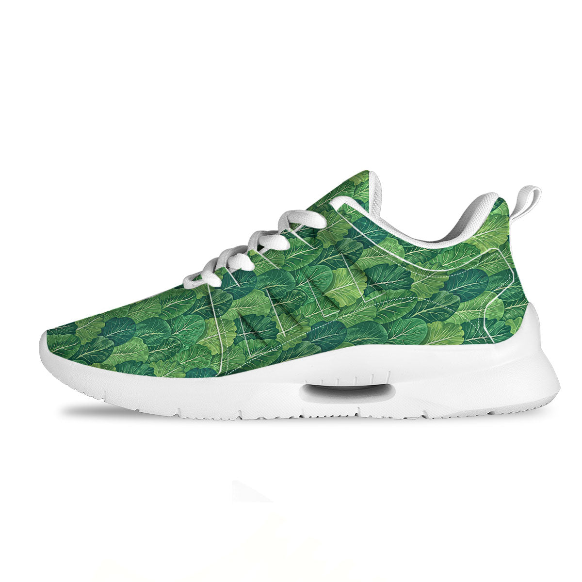 Cabbage Leaf Green Print Tennis Shoes-grizzshop