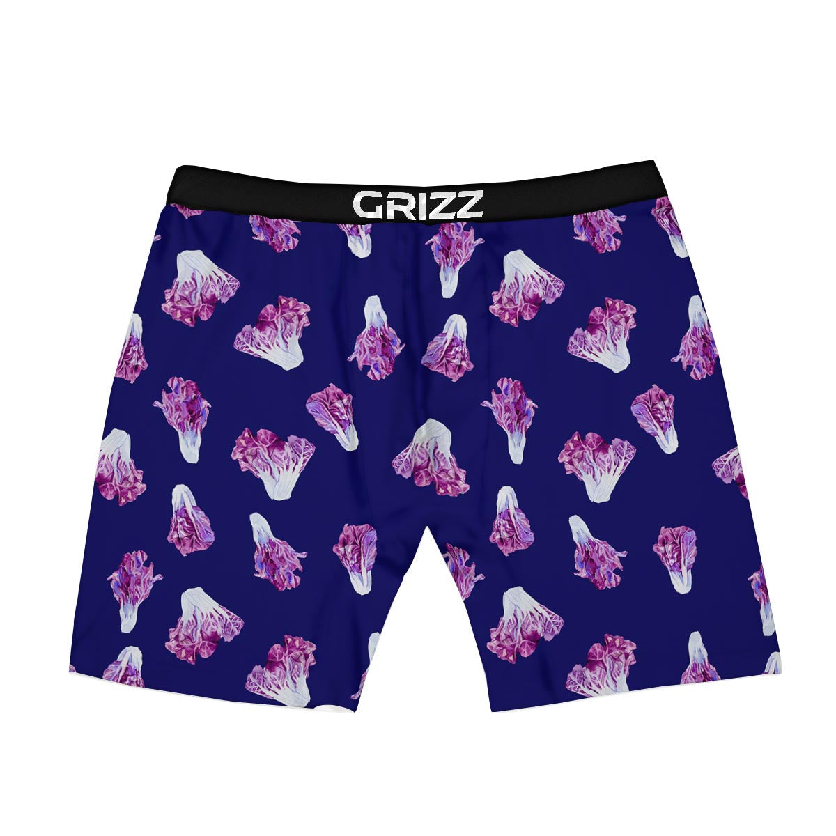 Cabbage Leaves Purple Print Pattern Boxer Briefs-grizzshop