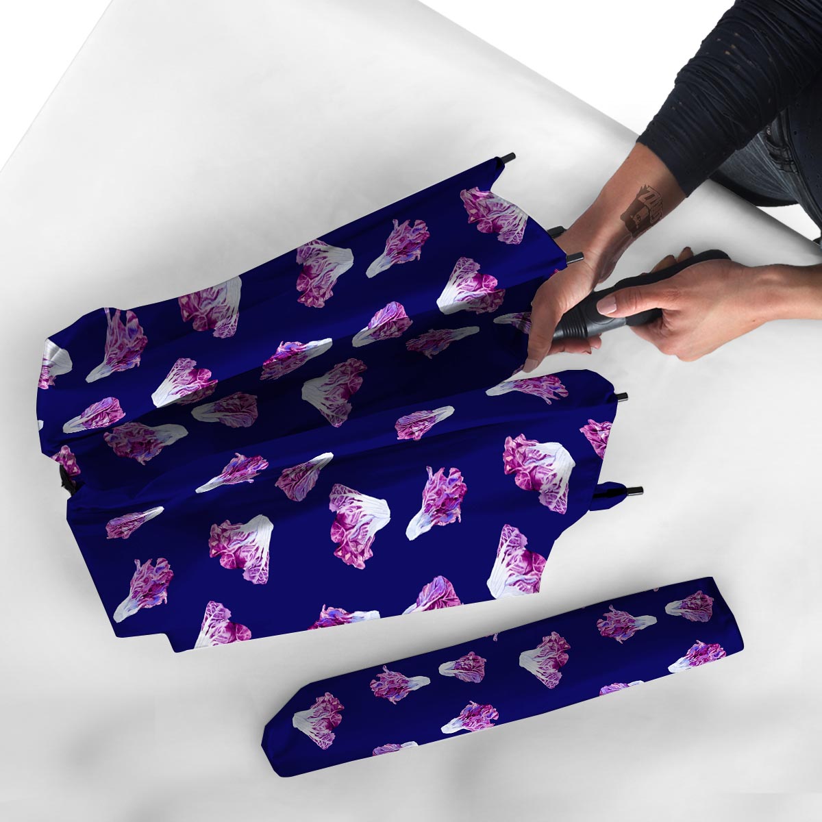 Cabbage Leaves Purple Print Pattern Umbrella-grizzshop