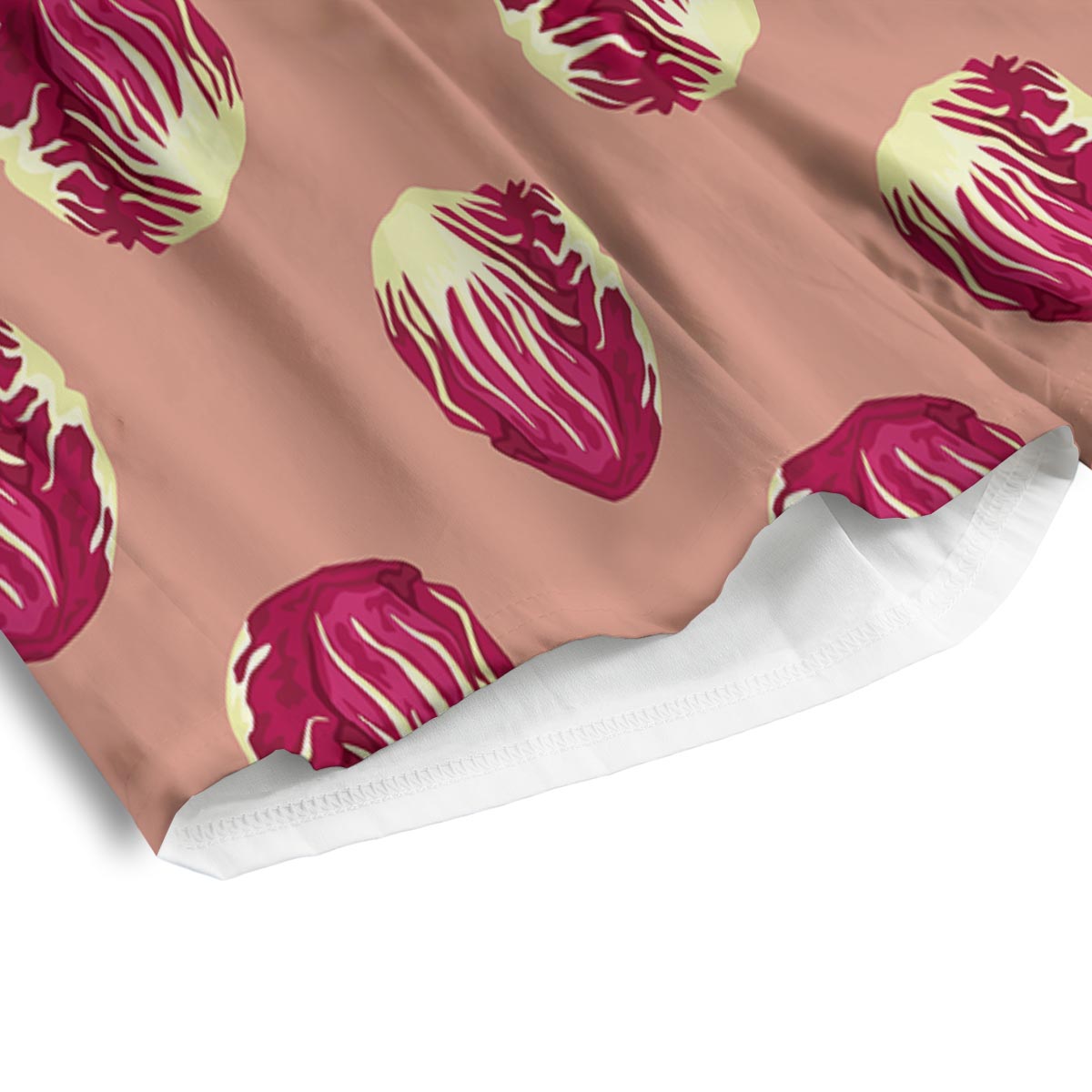 Cabbage Red Print Pattern Men's Athletic Shorts-grizzshop